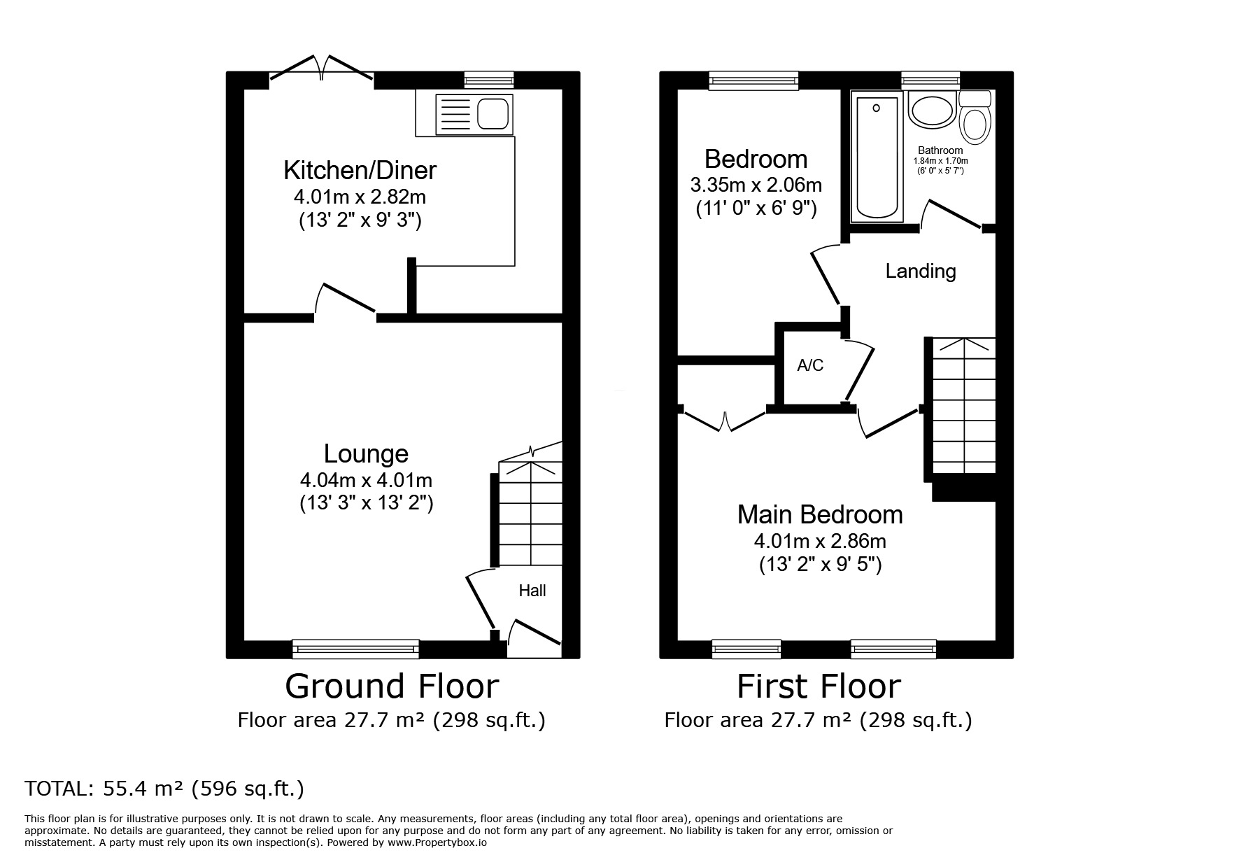 Floorplan of 2 bedroom End Terrace House for sale, Bessancourt, Holmes Chapel, Cheshire, CW4