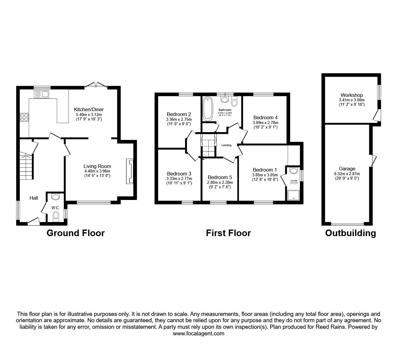 Floorplan of 5 bedroom Detached House for sale, Riverside Crescent, Holmes Chapel, Cheshire, CW4