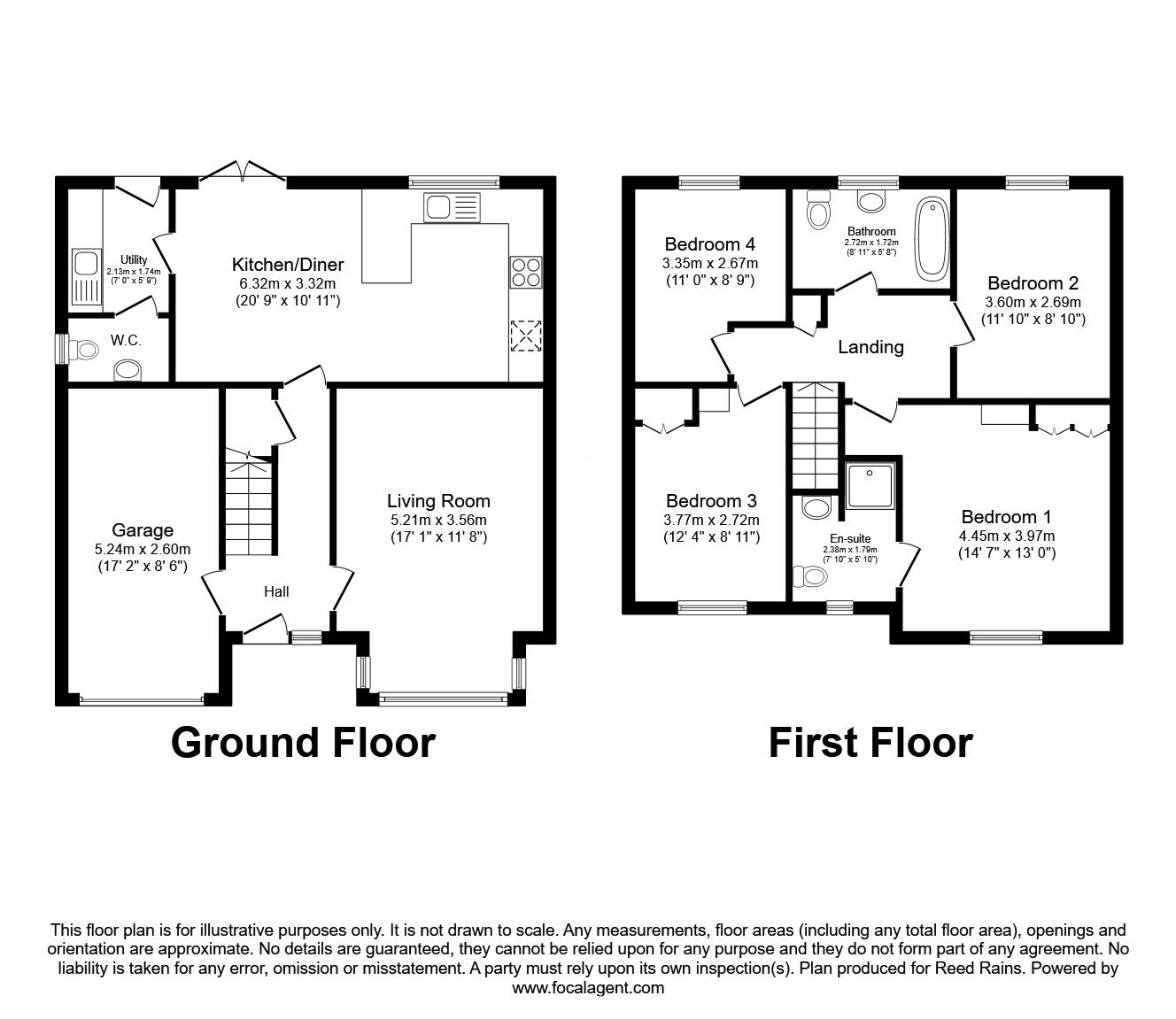 Floorplan of 4 bedroom Detached House for sale, Severn Way, Holmes Chapel, Cheshire, CW4