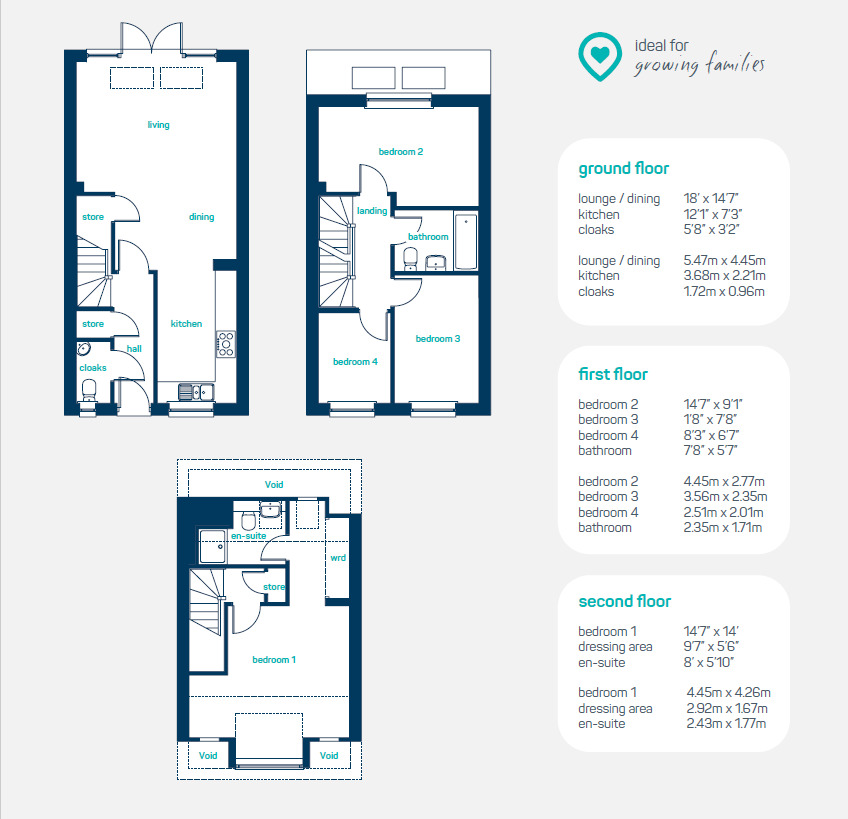 Floorplan of 4 bedroom Semi Detached House for sale, Euxton, Victoria Mills, Holmes Chapel, CW4