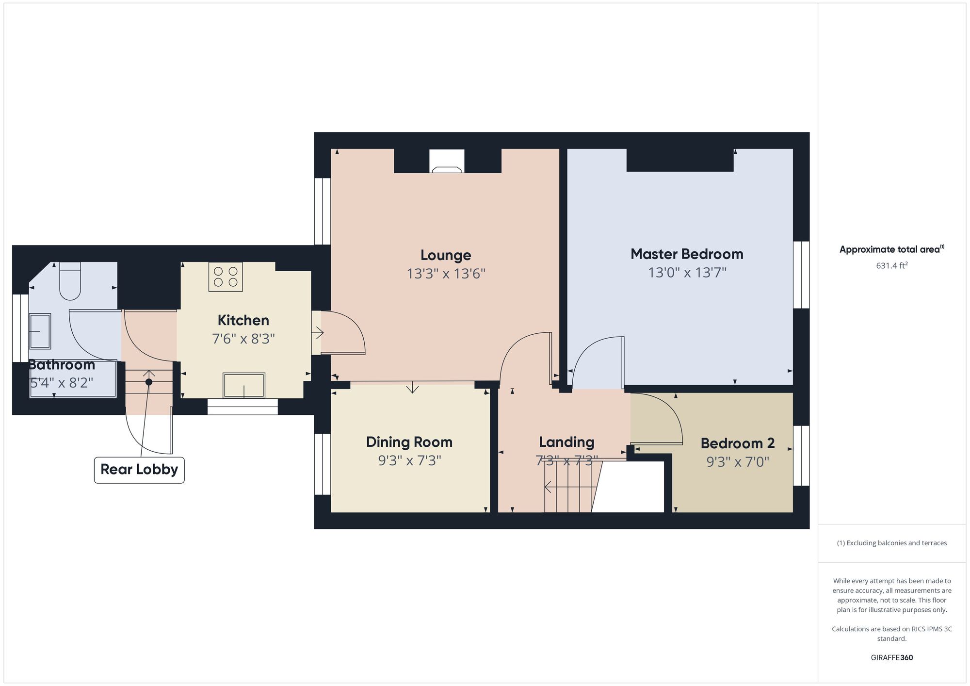 Floorplan of 2 bedroom  Flat for sale, Wansbeck Road, Jarrow, Tyne and Wear, NE32