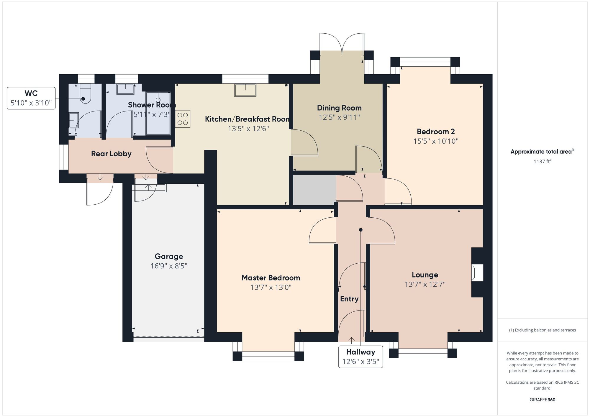 Floorplan of 2 bedroom Semi Detached Bungalow for sale, Derby Crescent, Hebburn, Tyne and Wear, NE31