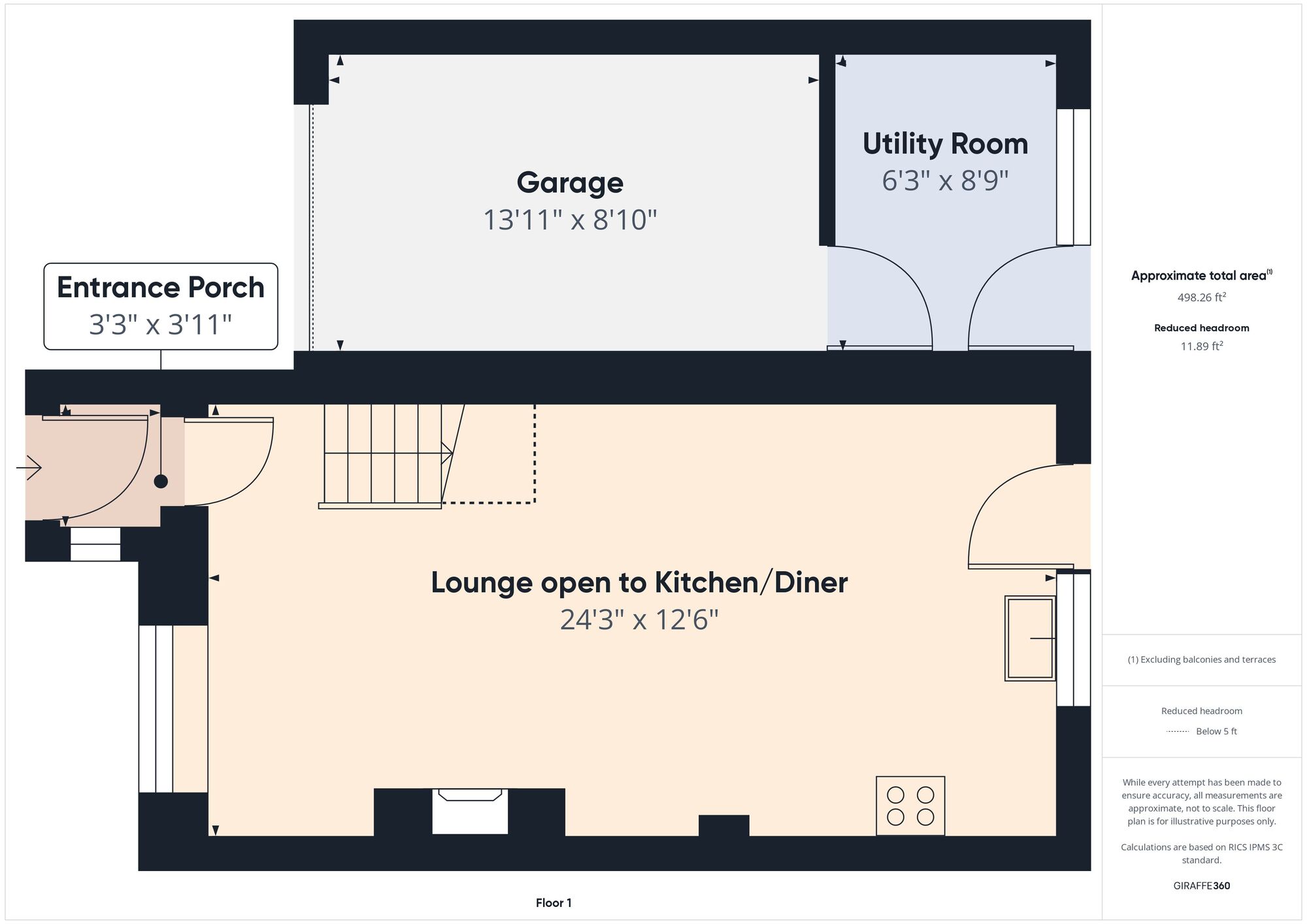 Floorplan of 2 bedroom Semi Detached House for sale, Longdean Close, Hebburn, Tyne and Wear, NE31