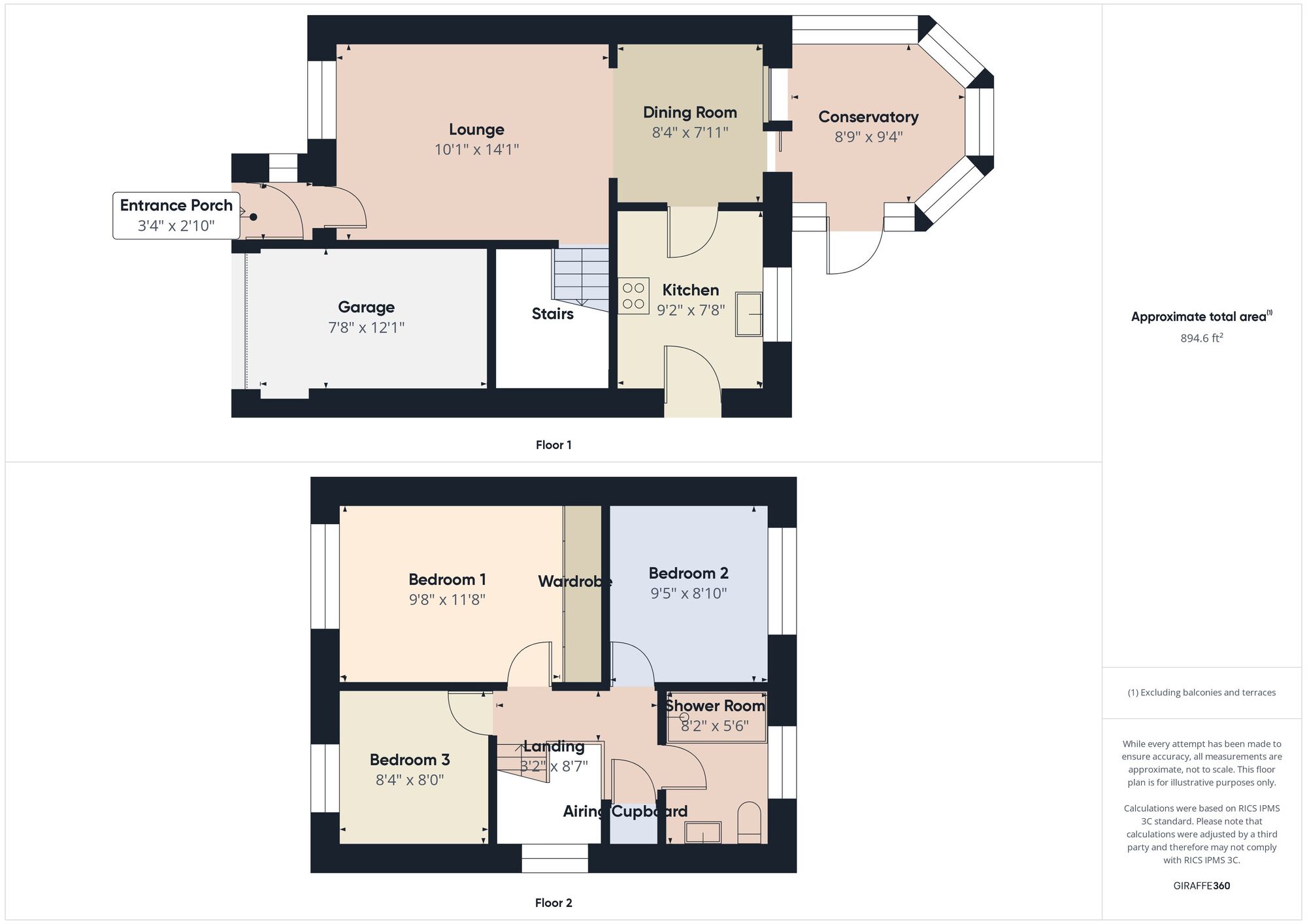 Floorplan of 3 bedroom Detached House for sale, Sullivan Walk, Hebburn, Tyne and Wear, NE31