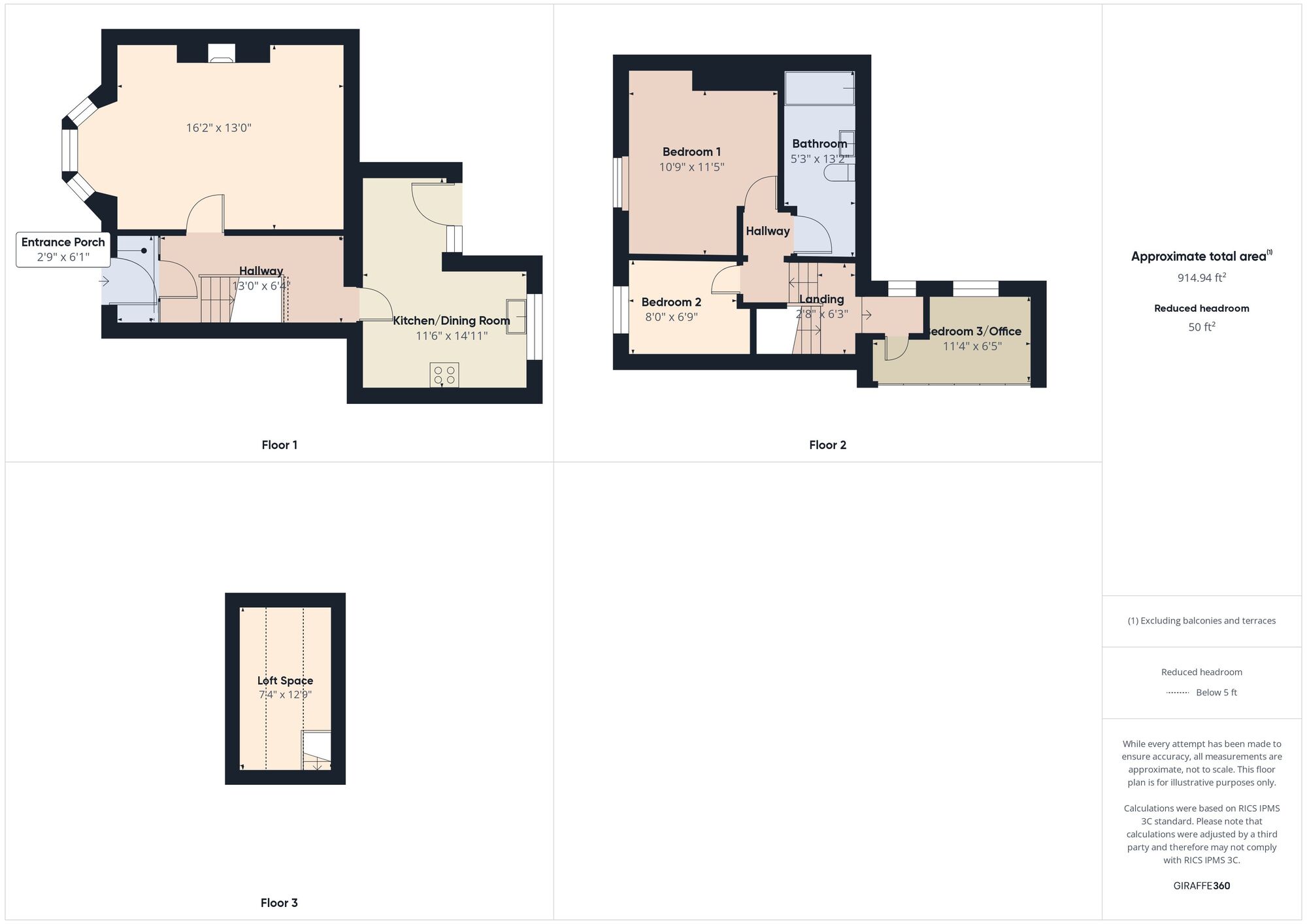 Floorplan of 3 bedroom Mid Terrace House for sale, Caroline Street, Jarrow, Tyne and Wear, NE32