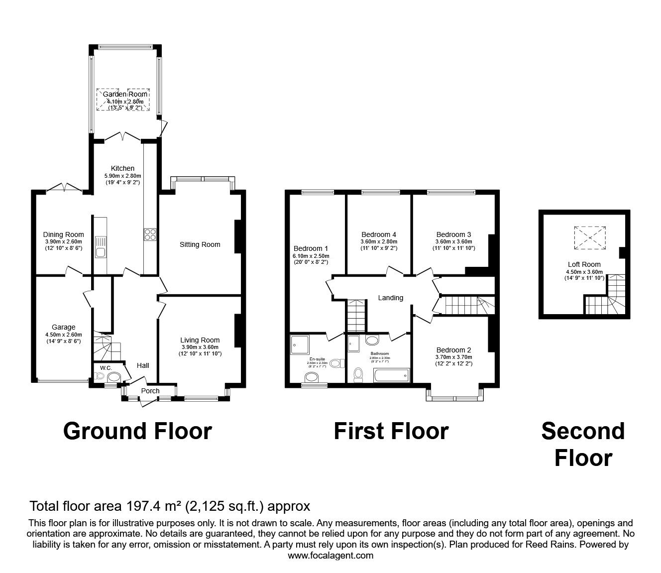 Floorplan of 4 bedroom Semi Detached House for sale, Dialstone Lane, Offerton, Cheshire, SK2