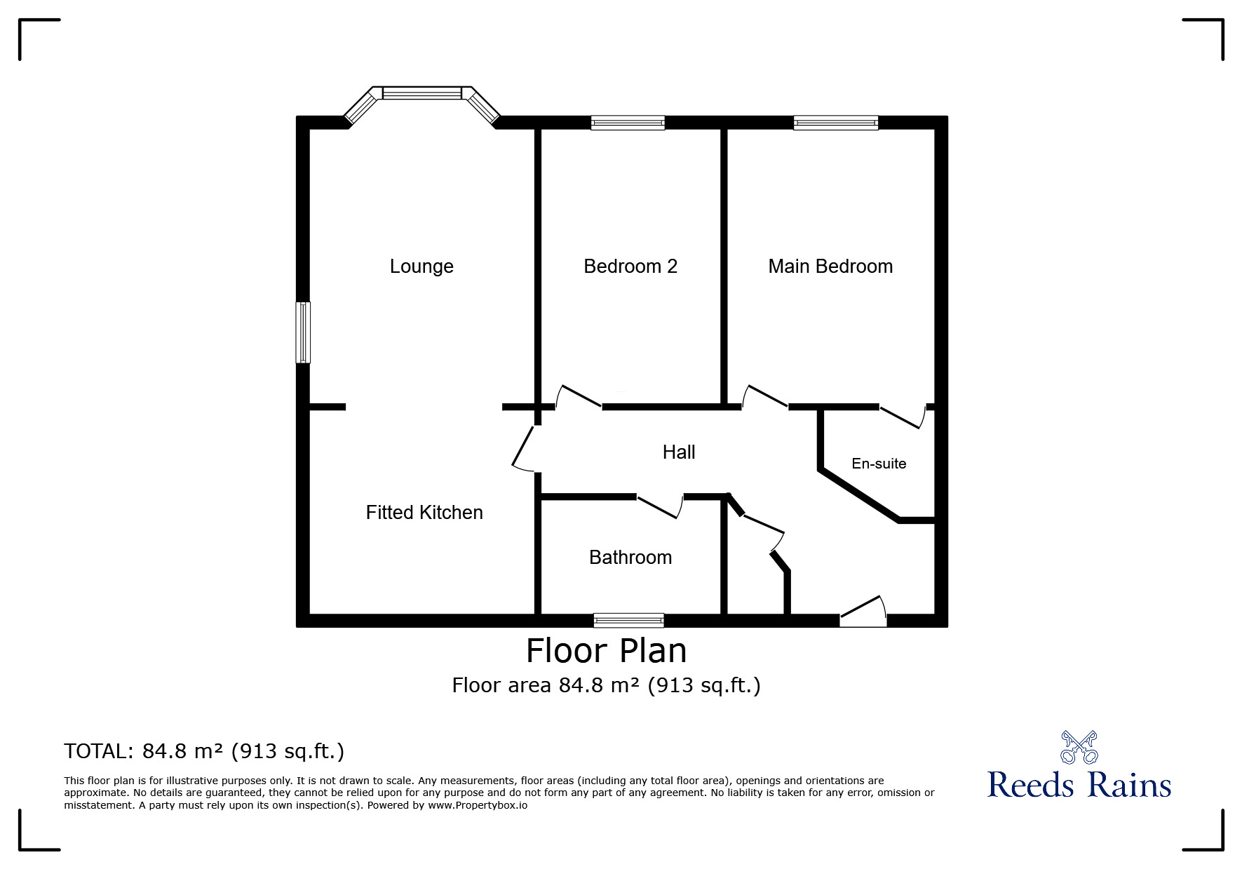 Floorplan of 2 bedroom  Flat for sale, Cooper Street, Hazel Grove, Cheshire, SK7