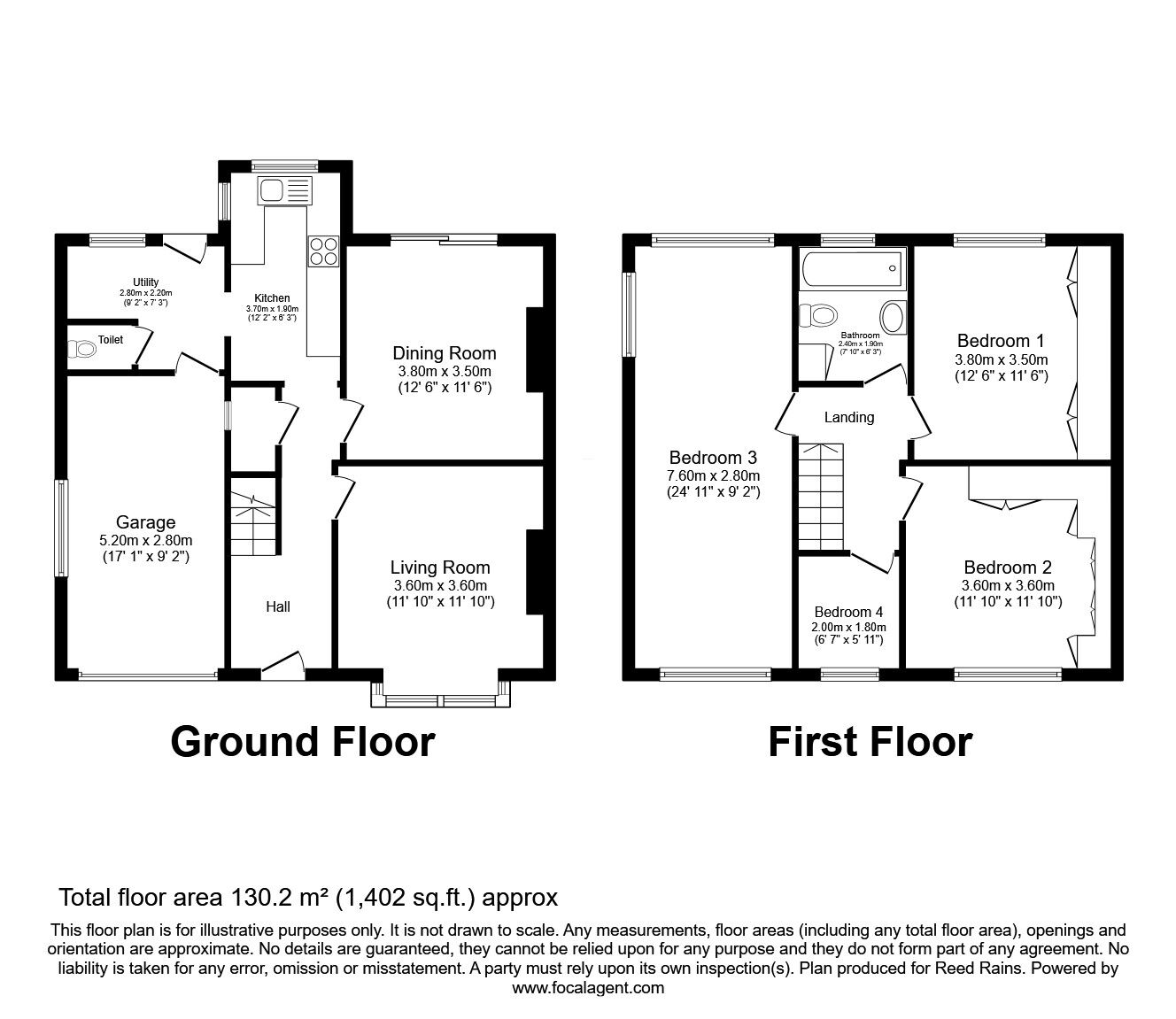 Floorplan of 4 bedroom Semi Detached House for sale, Aysgarth Avenue, Romiley, Cheshire, SK6