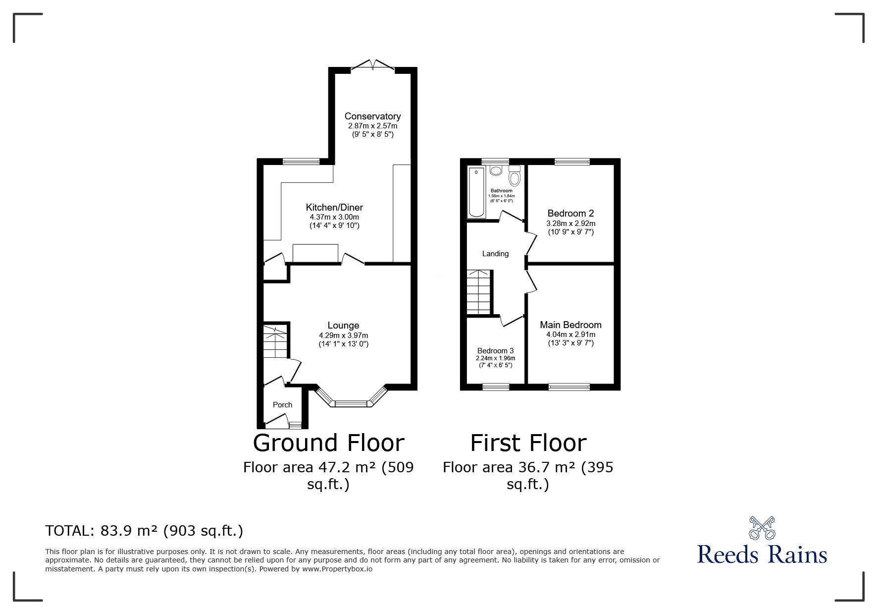 Floorplan of 3 bedroom Semi Detached House for sale, Banks Lane, Offerton, Cheshire, SK1