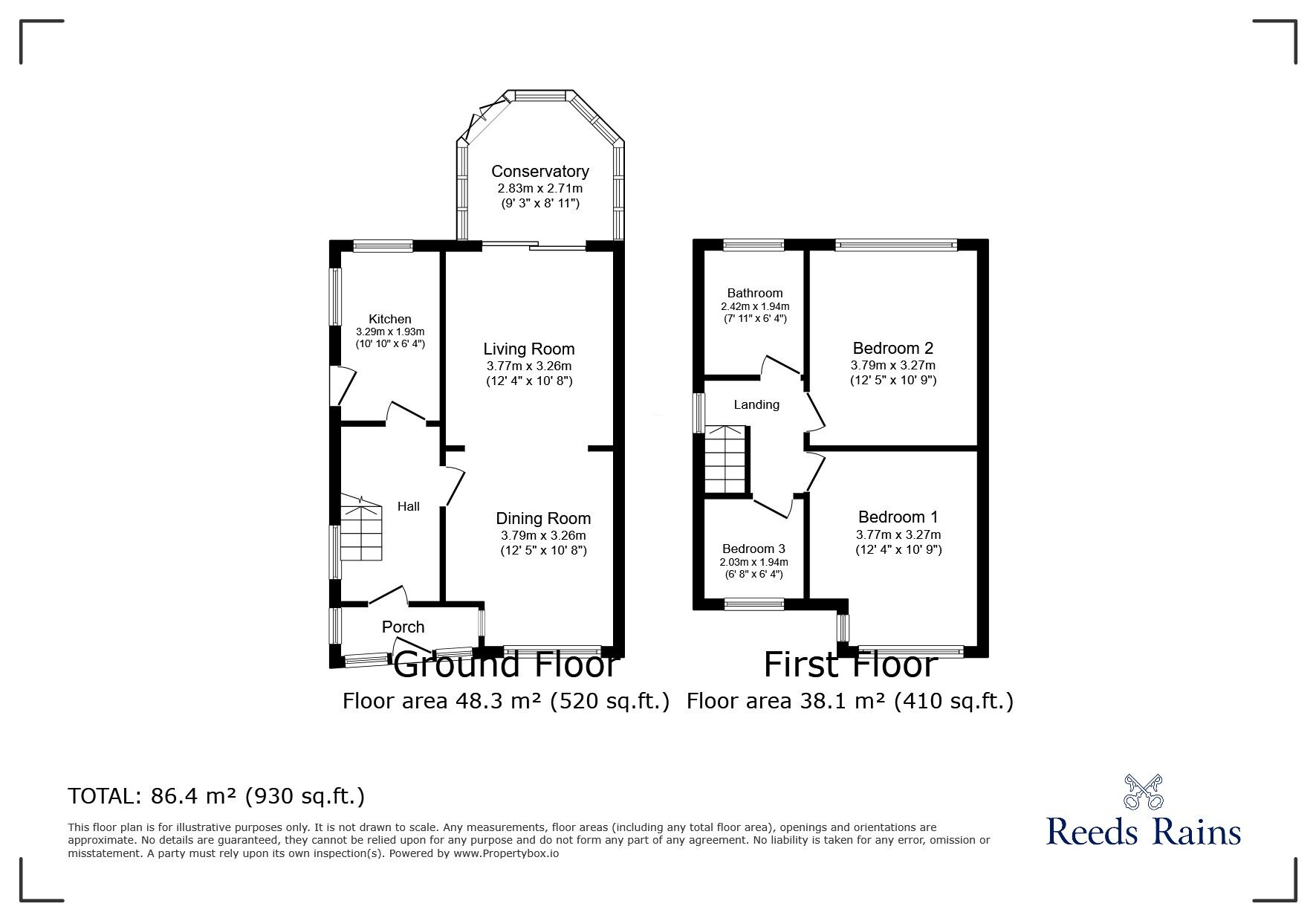 Floorplan of 3 bedroom Semi Detached House to rent, Sylvester Avenue, Stockport, Greater Manchester, SK2