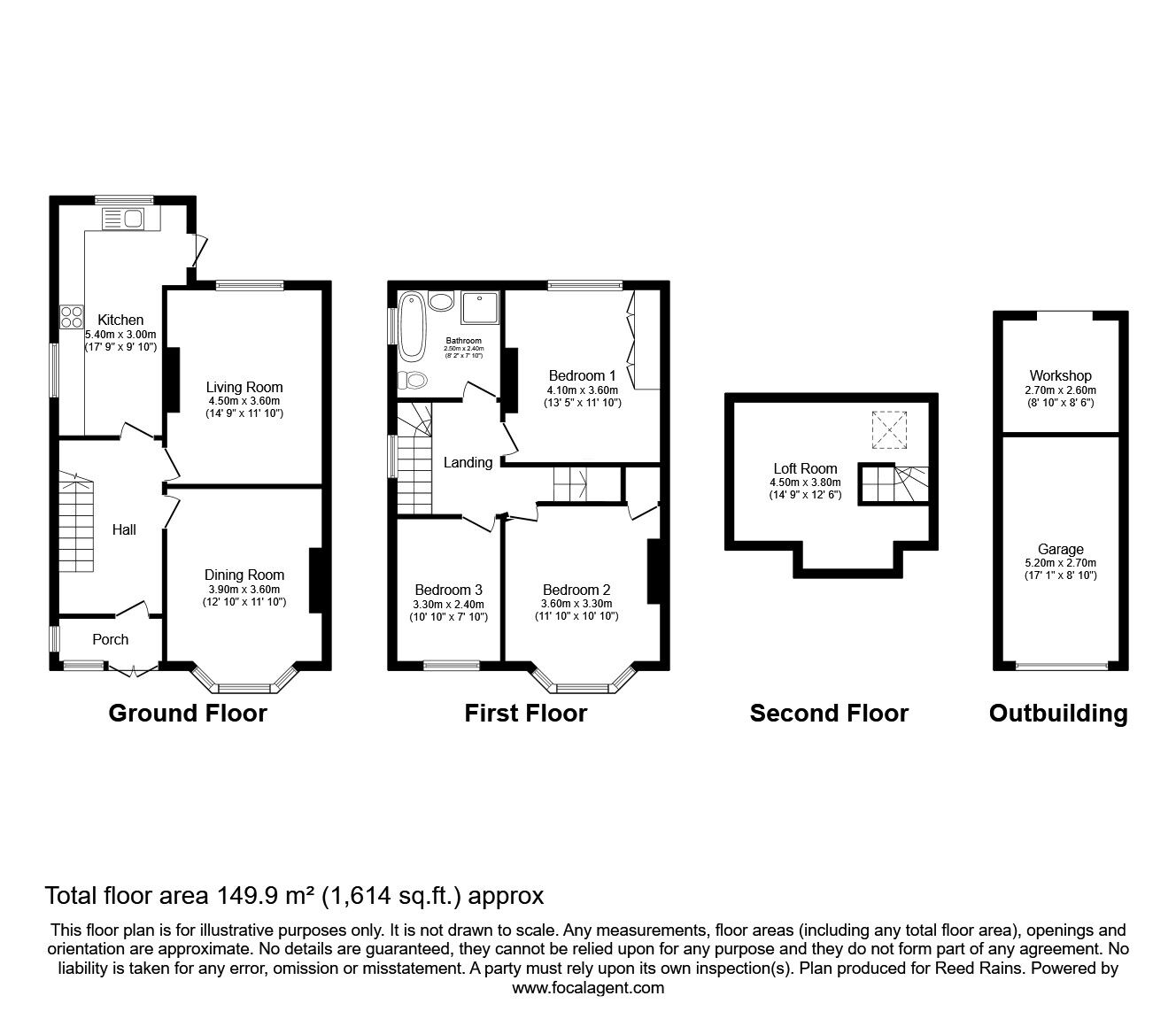 Floorplan of 3 bedroom Semi Detached House for sale, Macclesfield Road, Hazel Grove, Cheshire, SK7