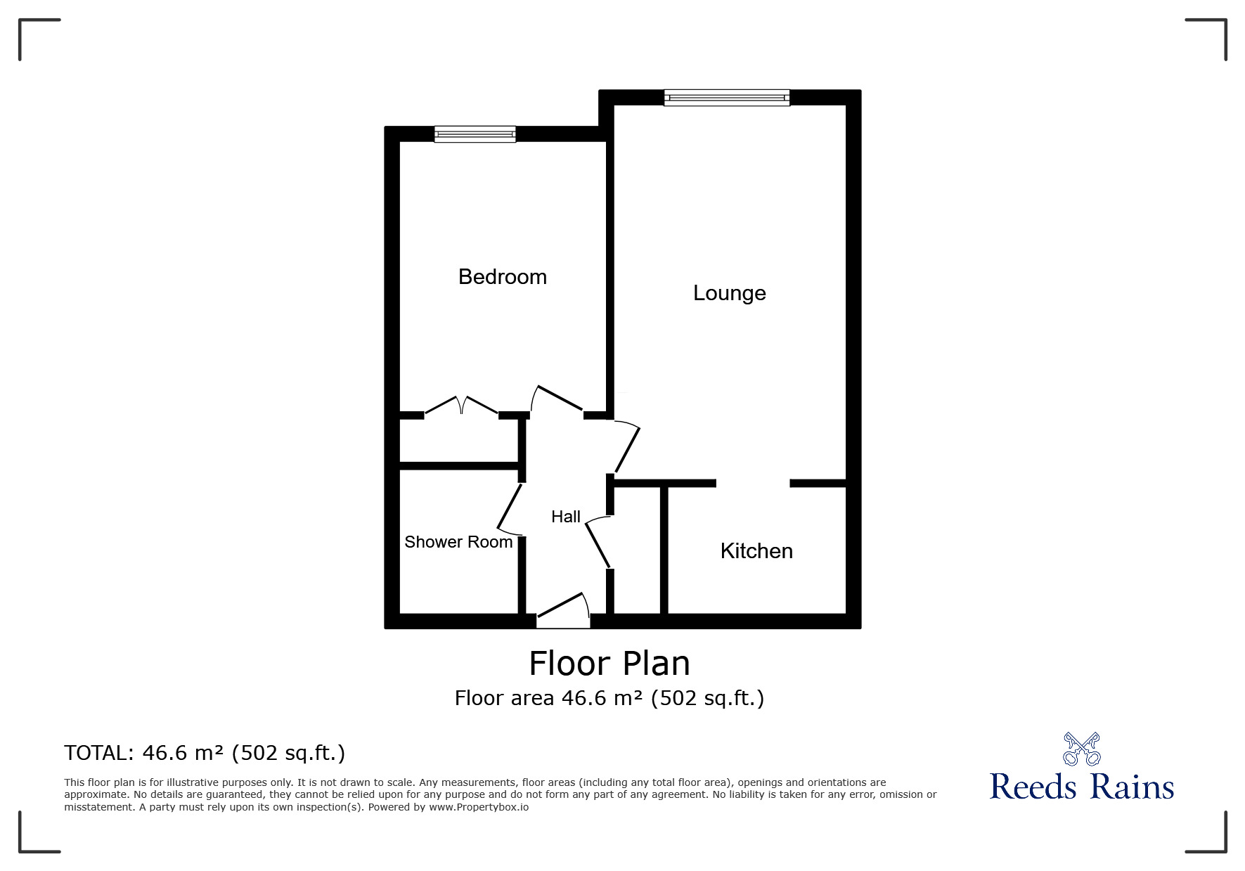 Floorplan of 1 bedroom  Flat for sale, Grove Court, Chapel Street, Stockport, SK7