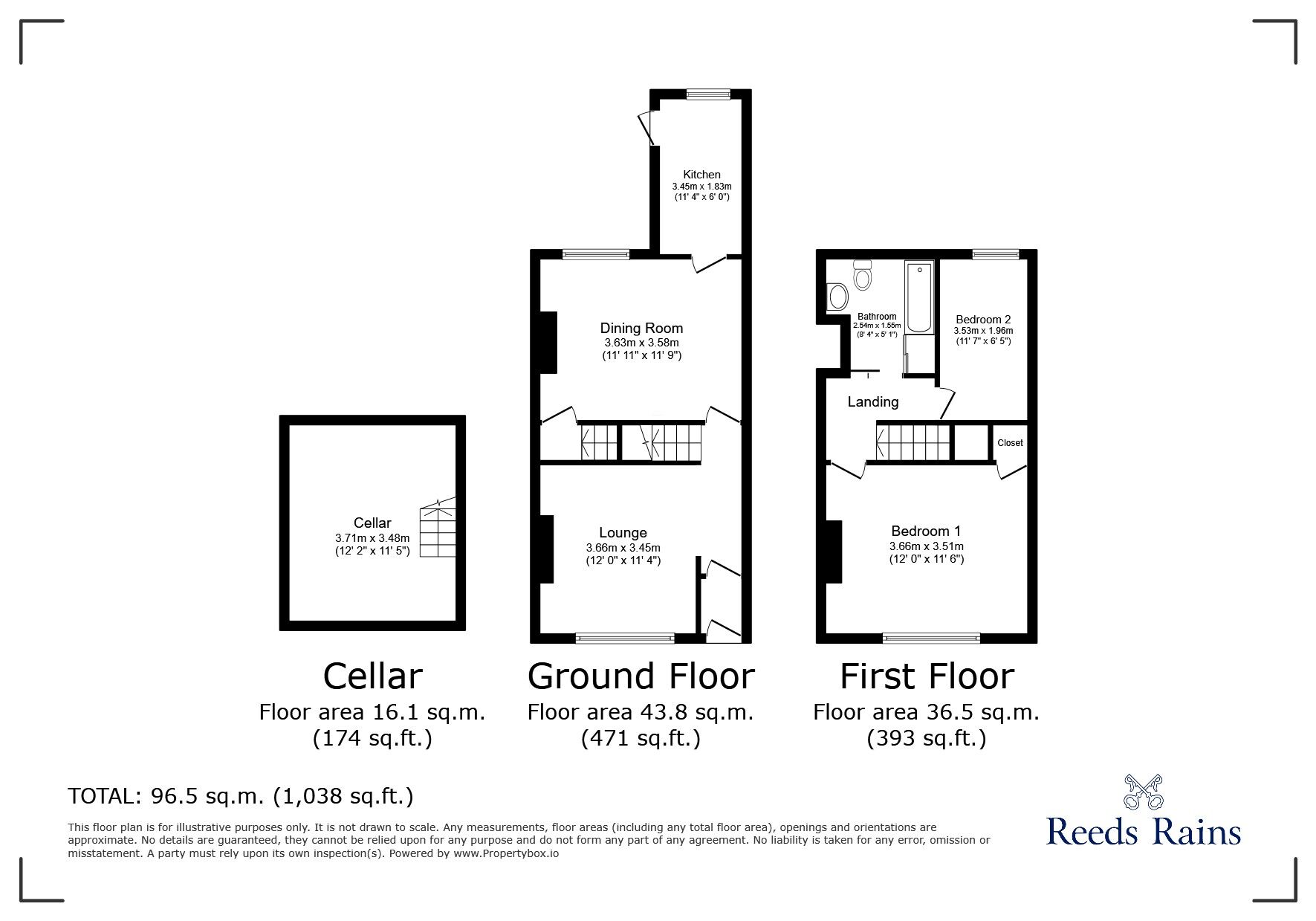 Floorplan of 2 bedroom Mid Terrace House to rent, Shaw Road South, Stockport, Greater Manchester, SK3