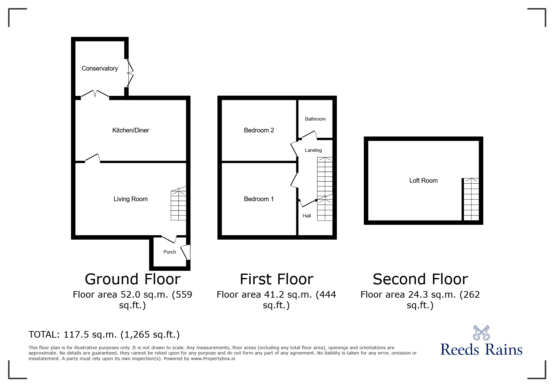 Floorplan of 2 bedroom Mid Terrace House for sale, Lowndes Lane, Offerton, Cheshire, SK2