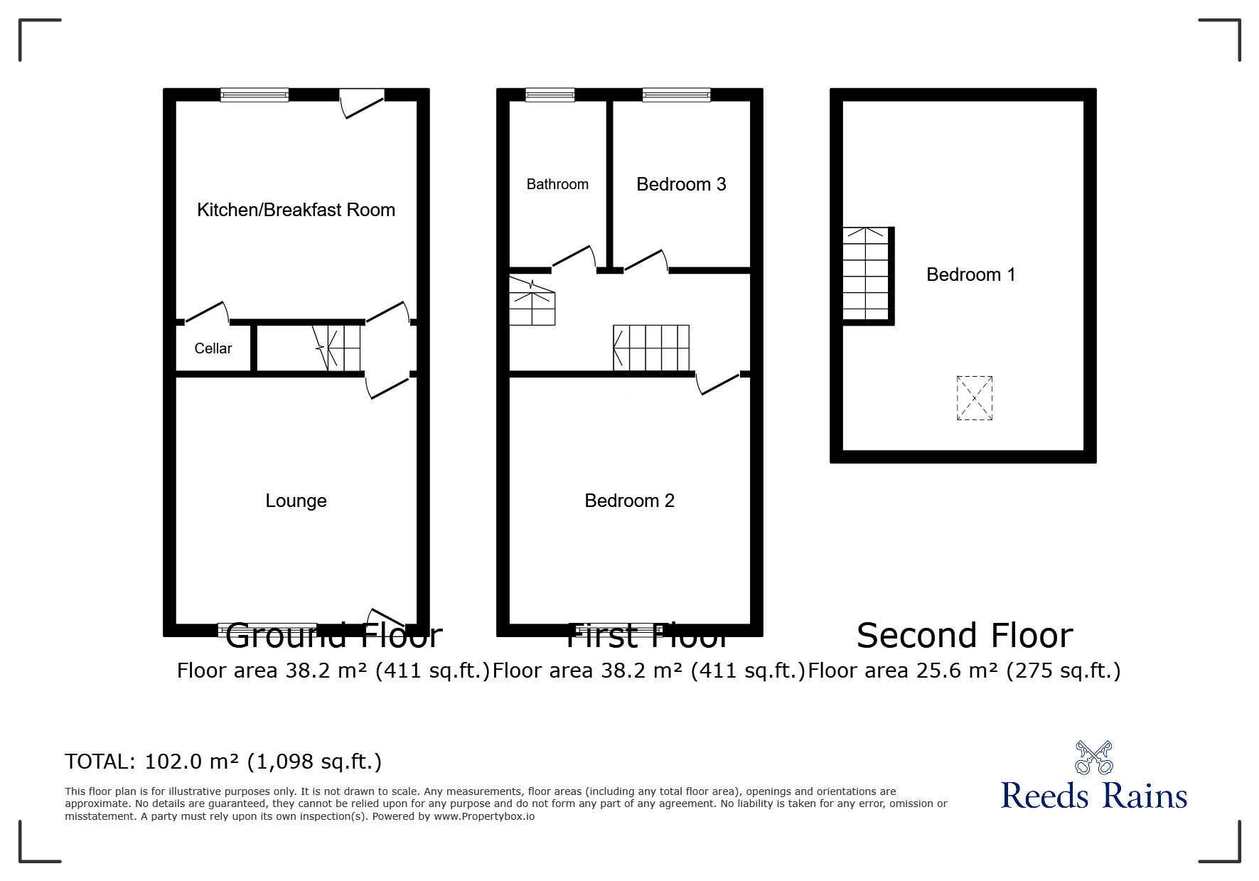 Floorplan of 3 bedroom  House to rent, Duncombe Street, Sheffield, S6