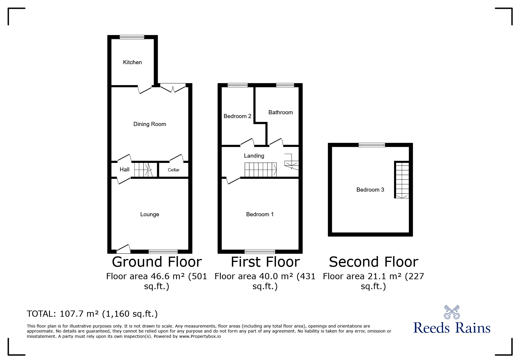 Floorplan of 3 bedroom  House to rent, Beechwood Road, Sheffield, S6