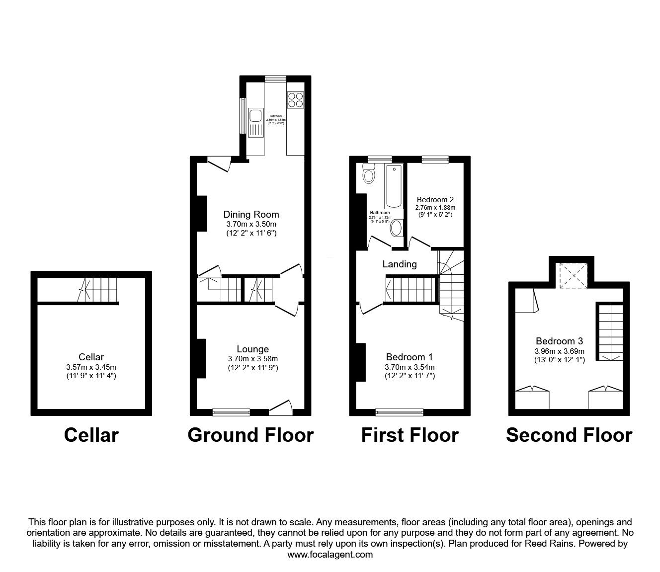 Floorplan of 3 bedroom Mid Terrace House for sale, Norris Road, Sheffield, S6