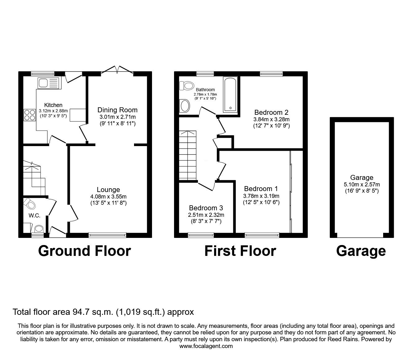 Floorplan of 3 bedroom Detached House for sale, Millwood View, Stannington, South Yorkshire, S6