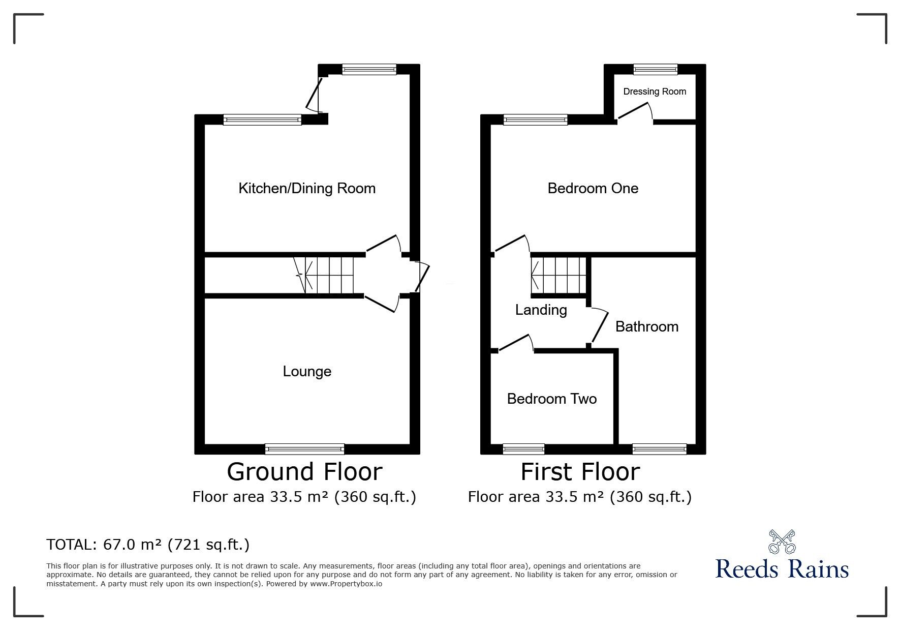 Floorplan of 2 bedroom Mid Terrace House for sale, Popple Street, Sheffield, South Yorkshire, S4