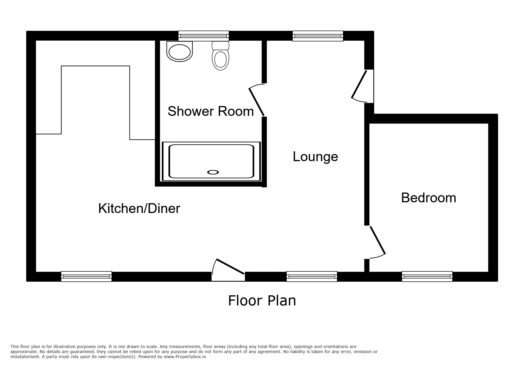 Floorplan of 1 bedroom  Flat to rent, Holme Lane, Sheffield, South Yorkshire, S6