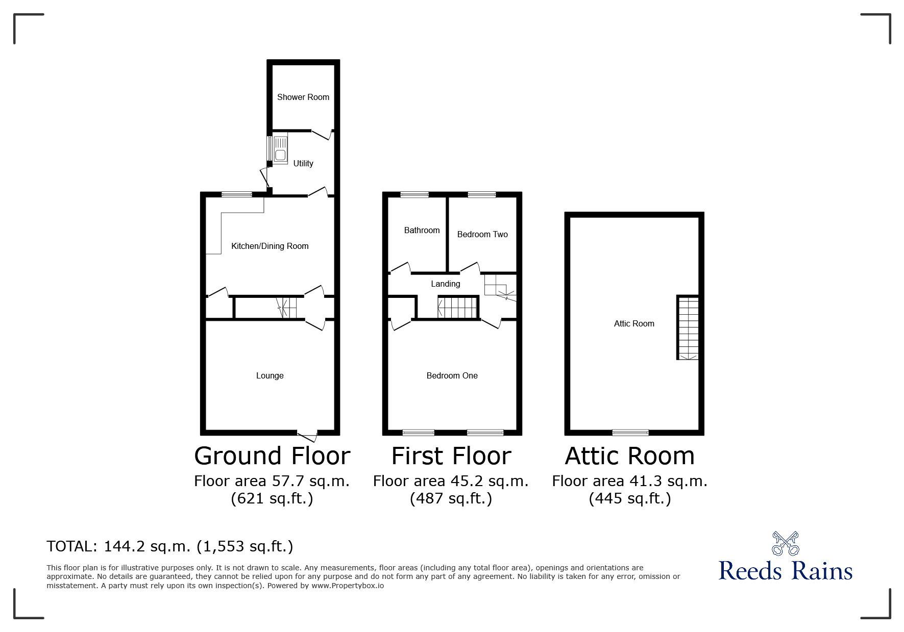 Floorplan of 3 bedroom Mid Terrace House to rent, Hammerton Road, Sheffield, South Yorkshire, S6