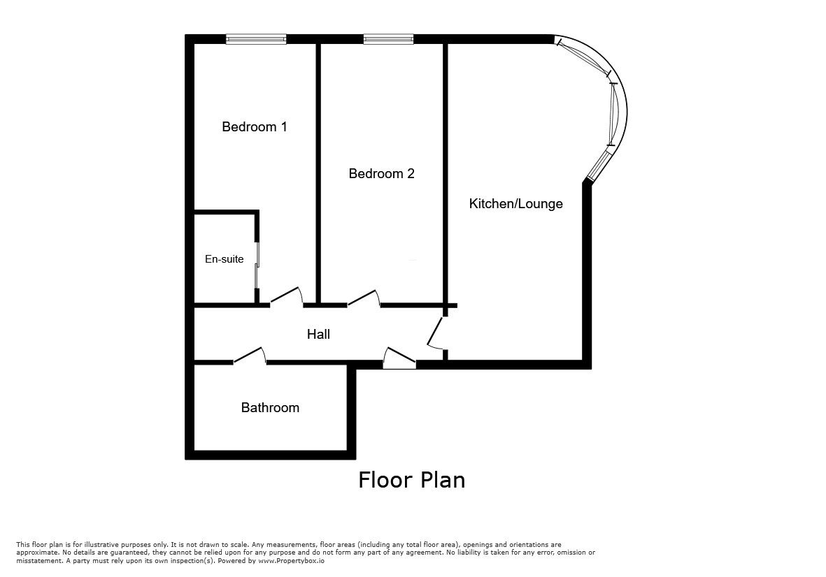 Floorplan of 2 bedroom  Flat for sale, Holywell Heights, Sheffield, South Yorkshire, S4