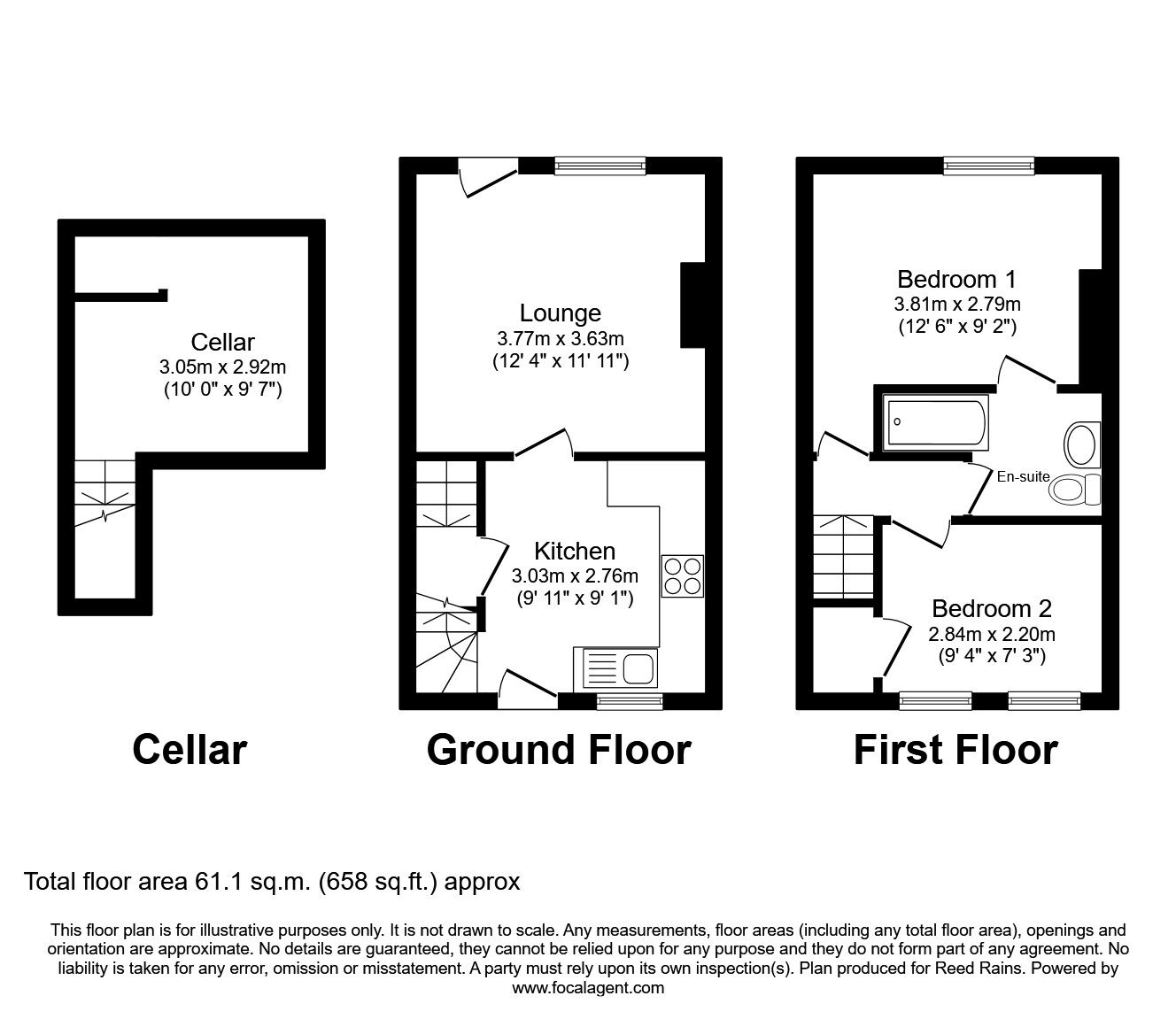 Floorplan of 2 bedroom Mid Terrace House for sale, Taplin Road, Sheffield, South Yorkshire, S6