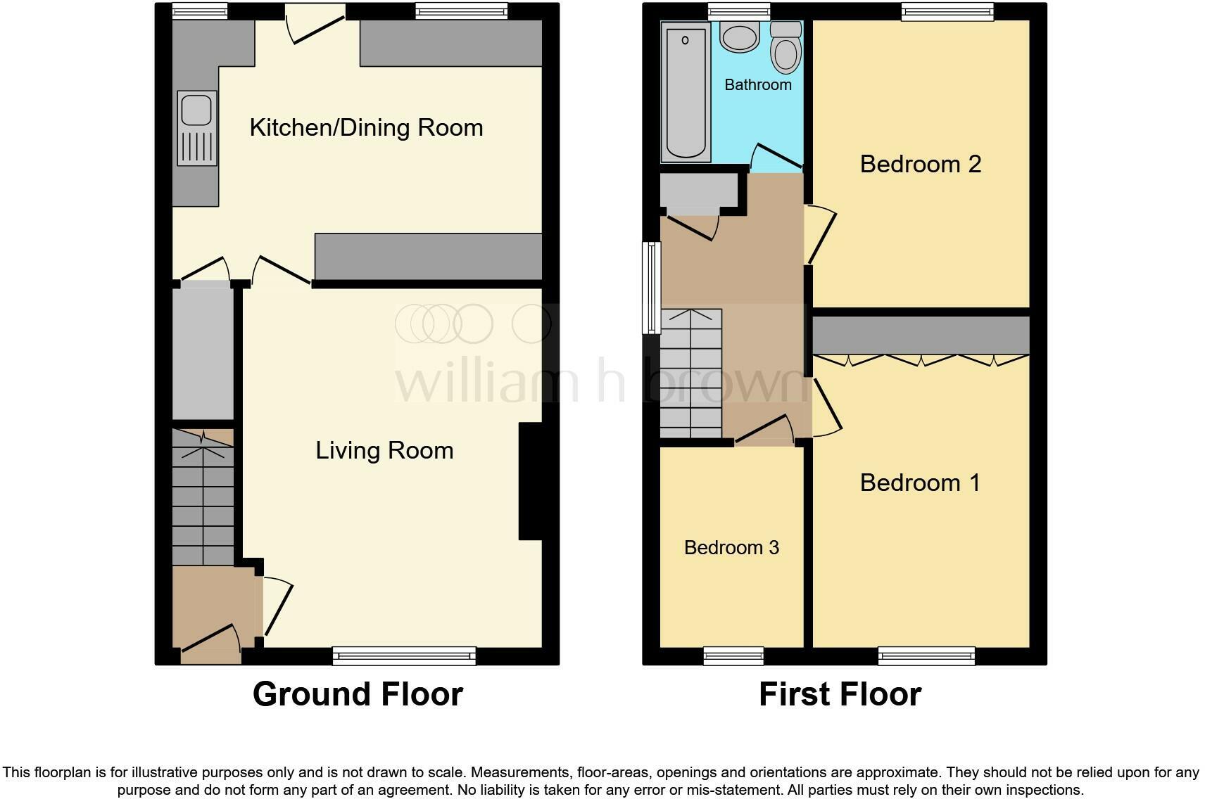 Floorplan of 3 bedroom Semi Detached House for sale, Jubilee Road, Sheffield, South Yorkshire, S9