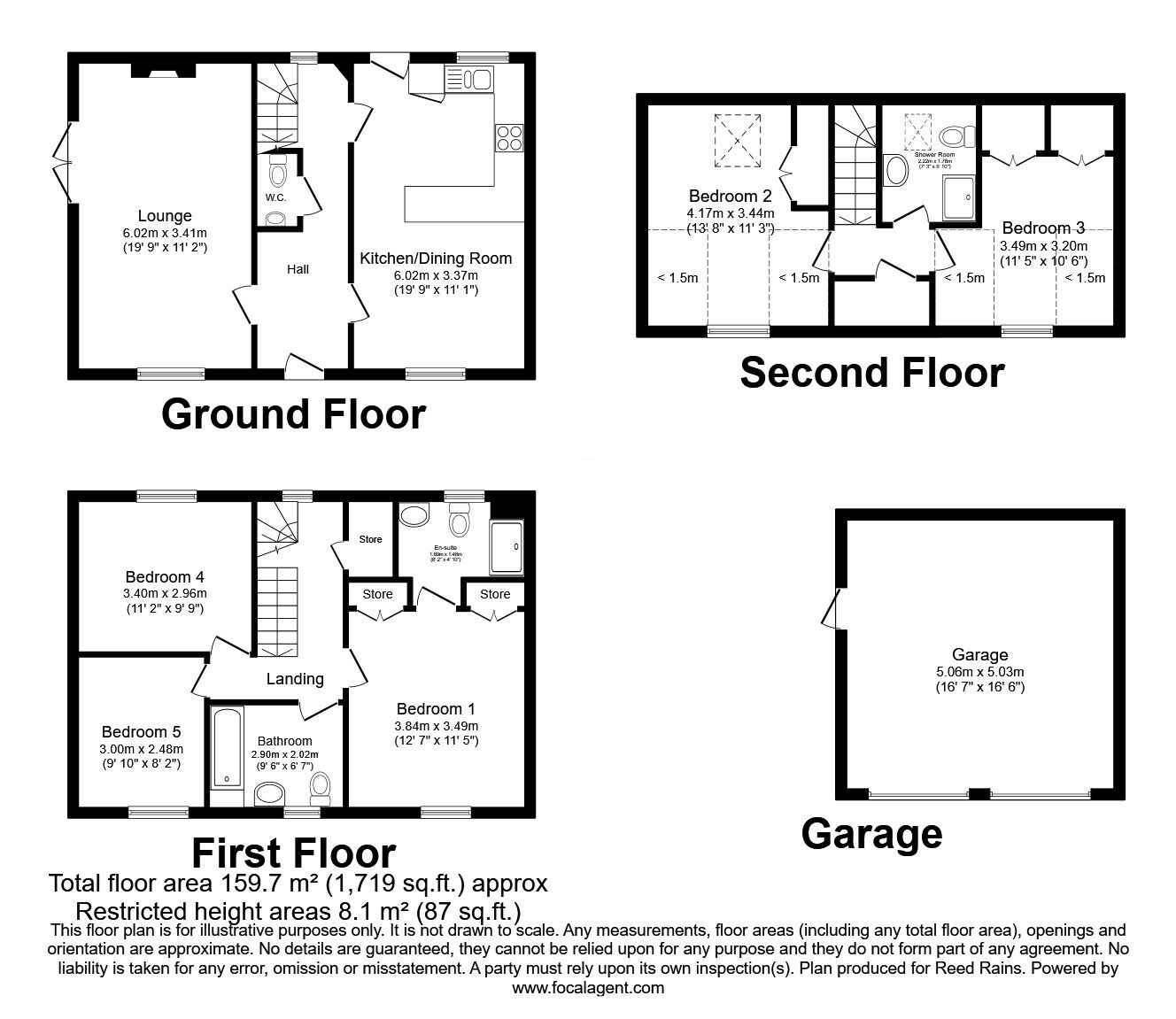 Floorplan of 5 bedroom Detached House for sale, Westwood Avenue, Sheffield, South Yorkshire, S6