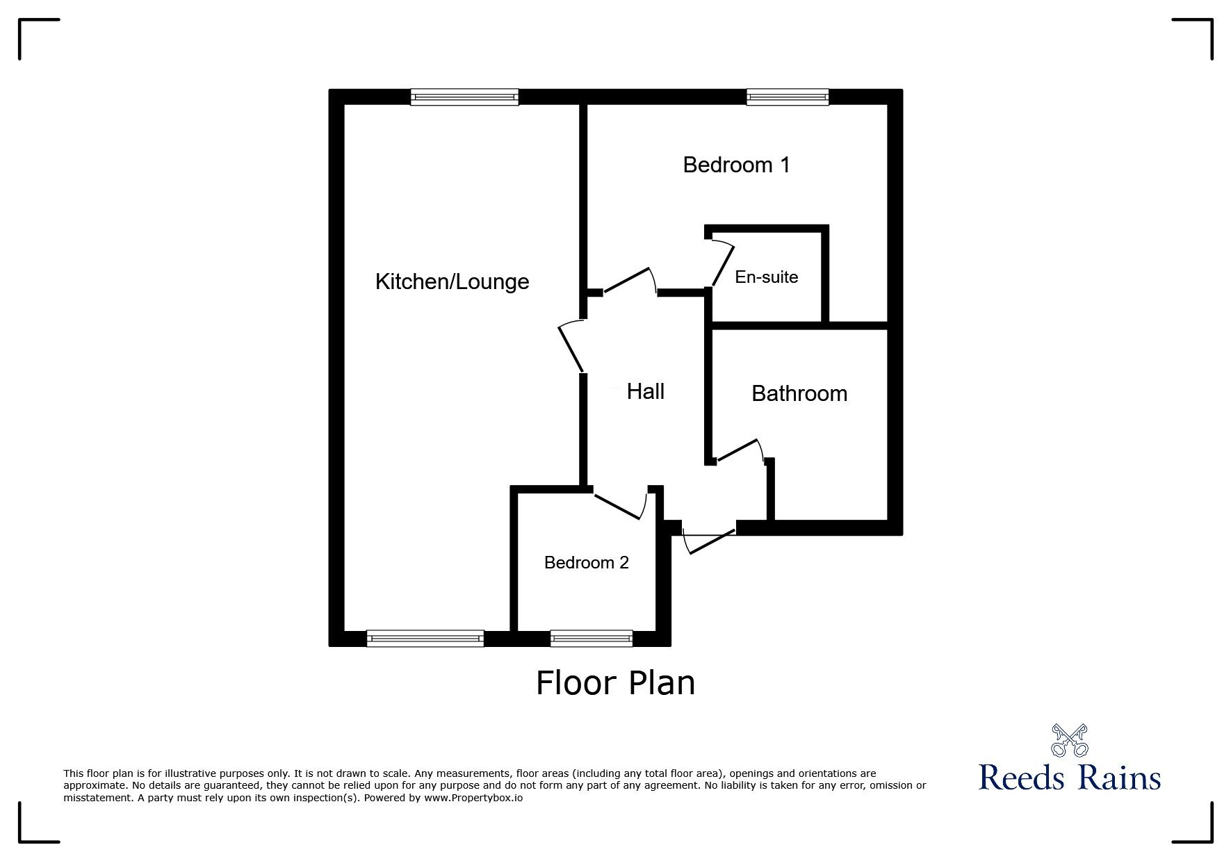 Floorplan of 2 bedroom  Flat to rent, Northfield Court, Sheffield, South Yorkshire, S10