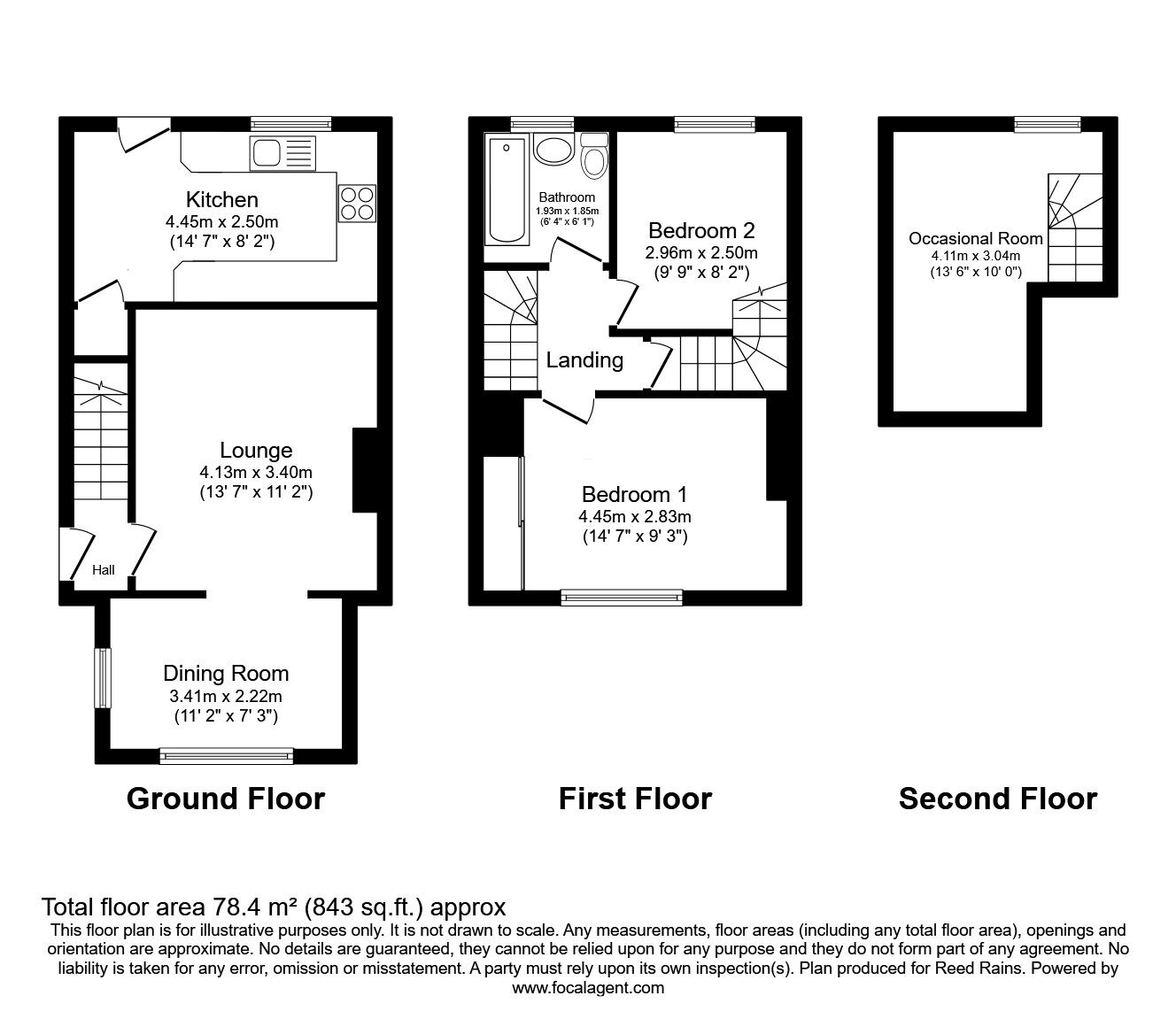 Floorplan of 2 bedroom End Terrace House for sale, Morgan Avenue, Sheffield, South Yorkshire, S5