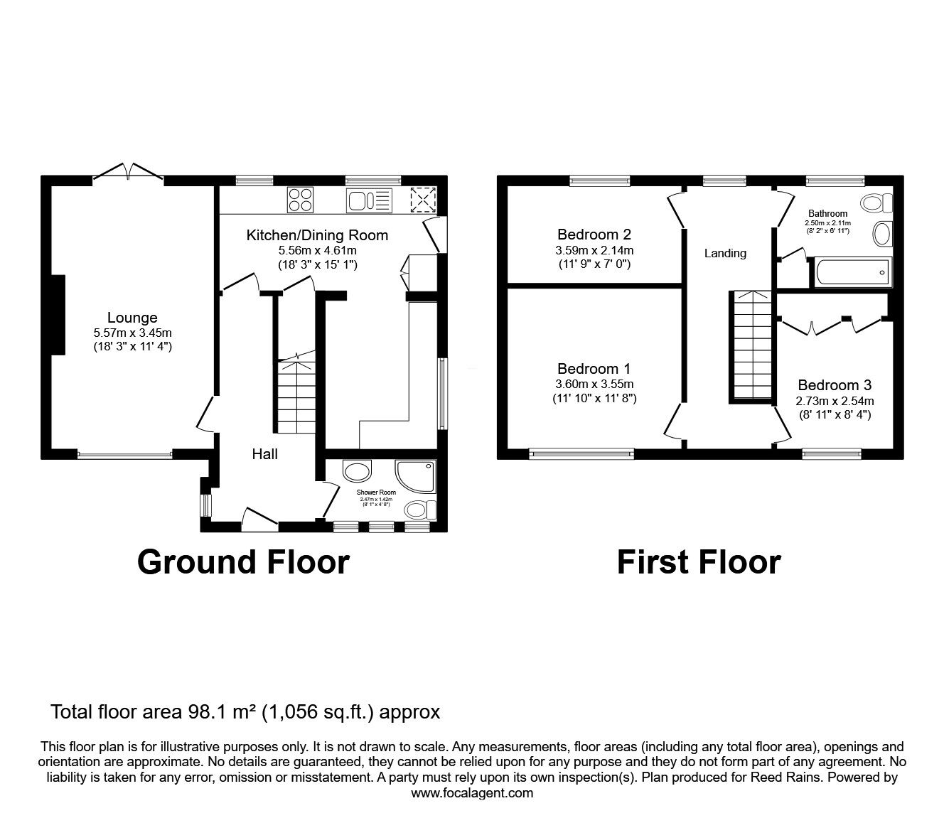 Floorplan of 3 bedroom Semi Detached House for sale, Turnpike Croft, Grenoside, South Yorkshire, S35