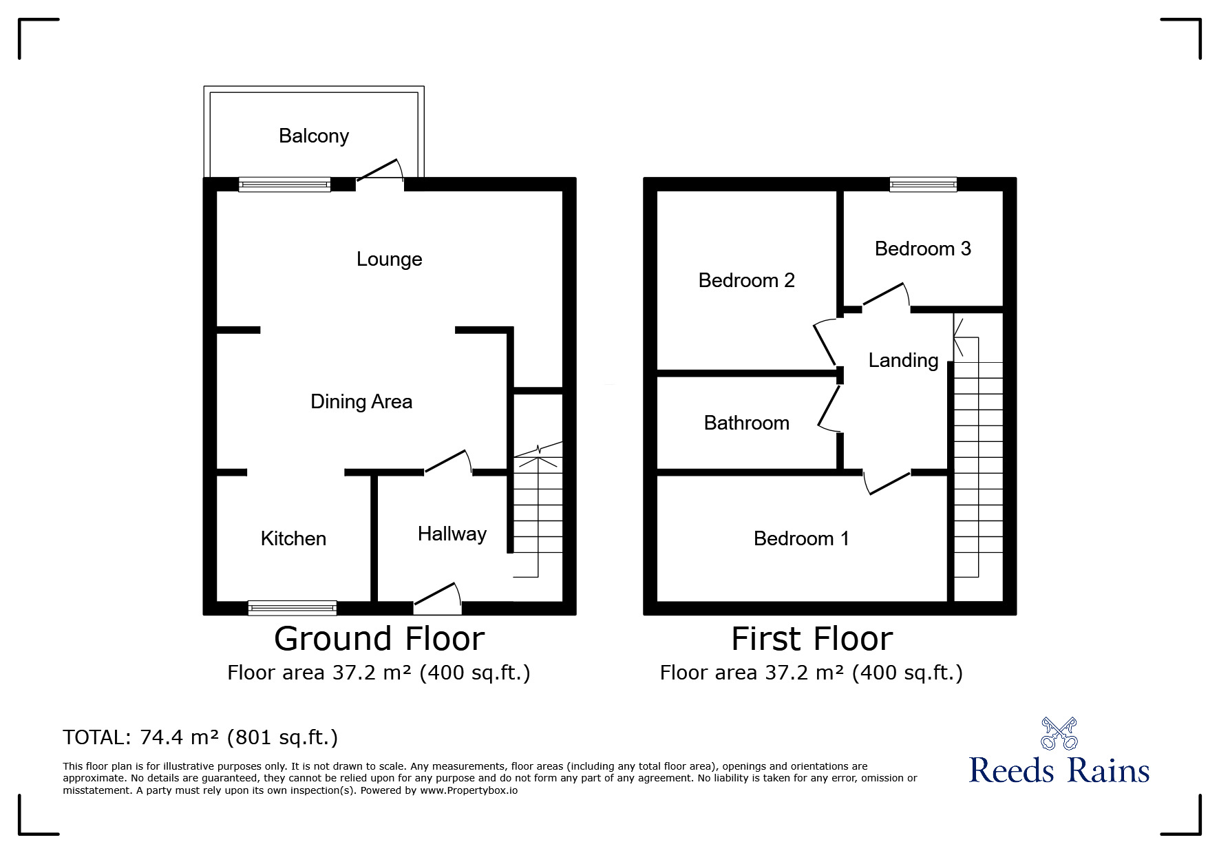 Floorplan of 3 bedroom  Flat to rent, Winn Grove, Sheffield, South Yorkshire, S6