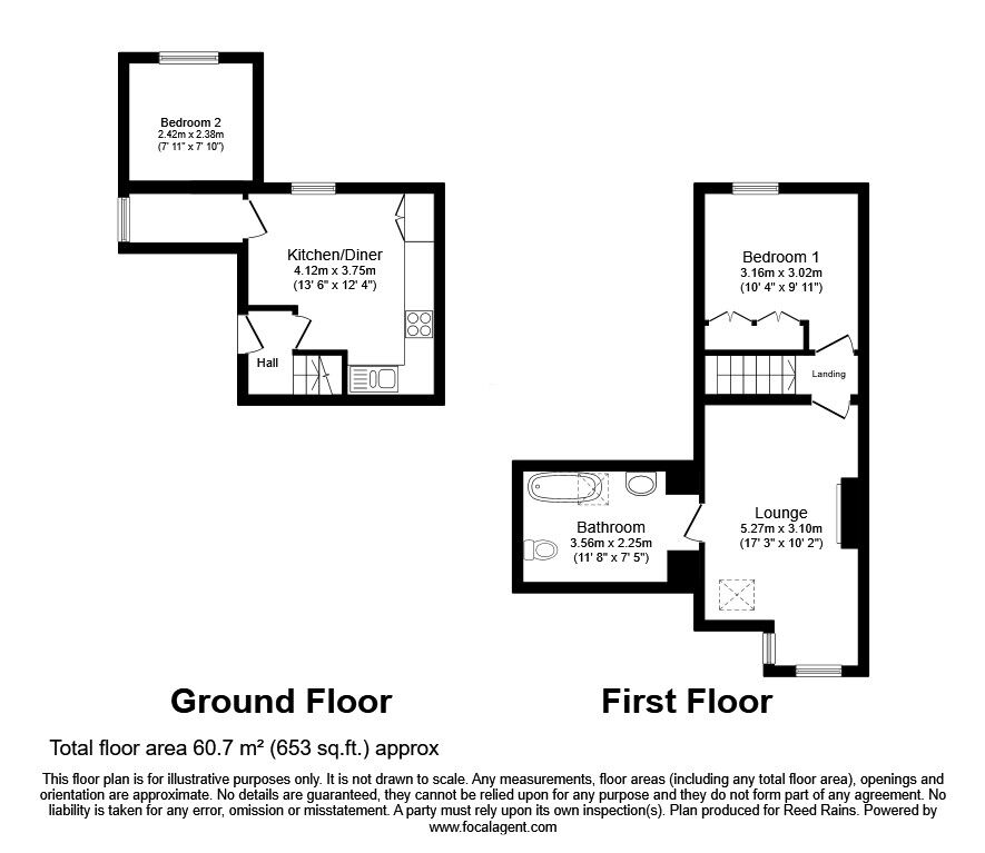 Floorplan of 2 bedroom  Flat for sale, Marlcliffe Road, Sheffield, South Yorkshire, S6