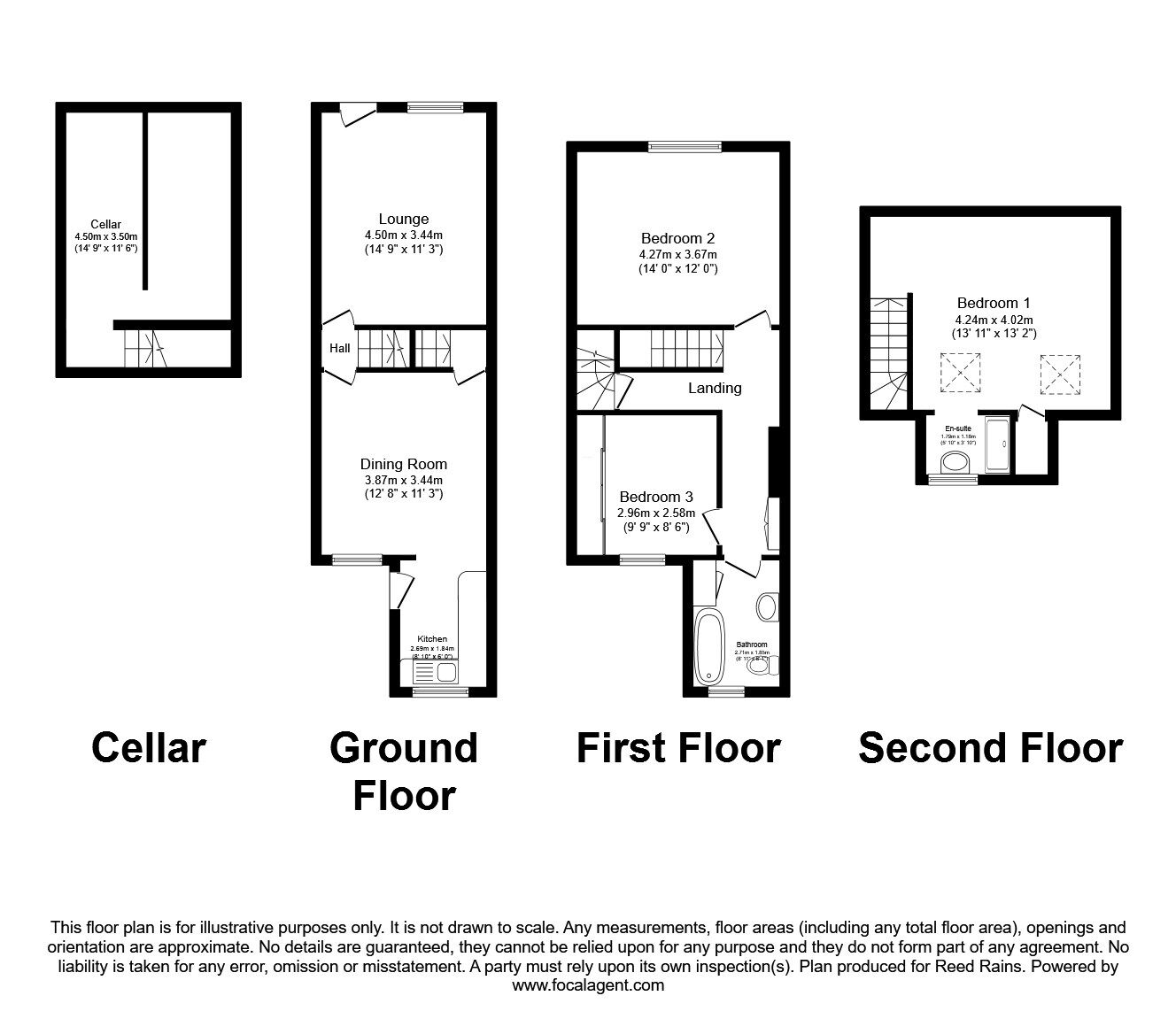 Floorplan of 3 bedroom Mid Terrace House for sale, Wynyard Road, Sheffield, South Yorkshire, S6