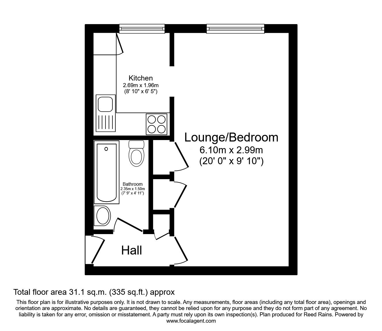 Floorplan of 1 bedroom  Flat for sale, Endcliffe Vale Road, Sheffield, South Yorkshire, S10