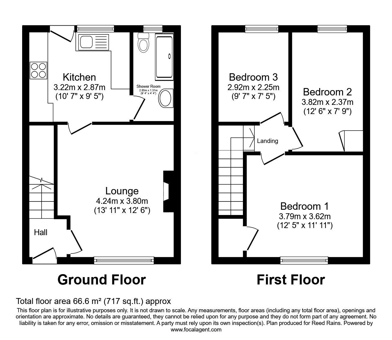 Floorplan of 3 bedroom Semi Detached House to rent, Gillott Road, Sheffield, South Yorkshire, S6