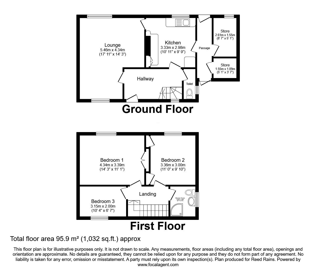 Floorplan of 3 bedroom Semi Detached House for sale, Dixon Drive, Wharncliffe Side, South Yorkshire, S35