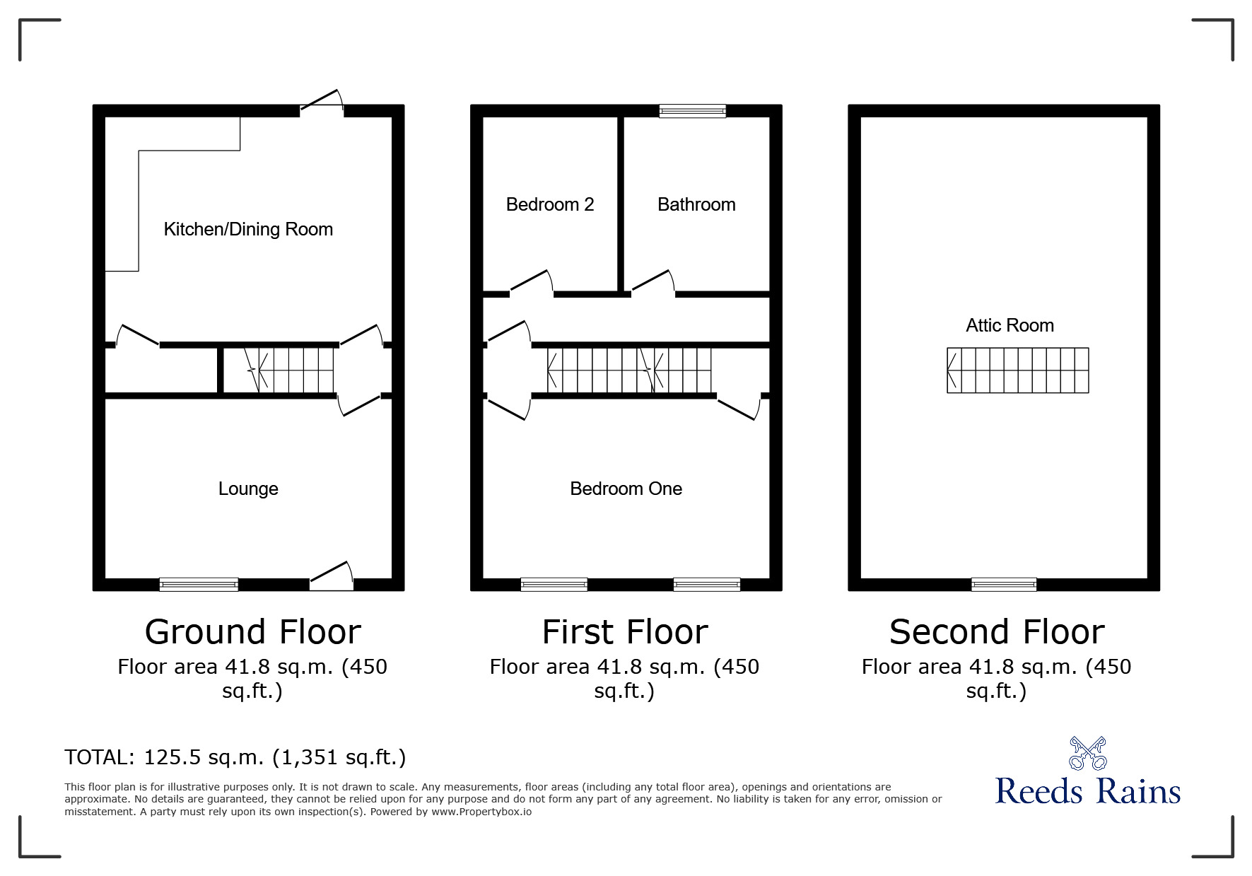 Floorplan of 3 bedroom End Terrace House to rent, Leader Road, Sheffield, South Yorkshire, S6