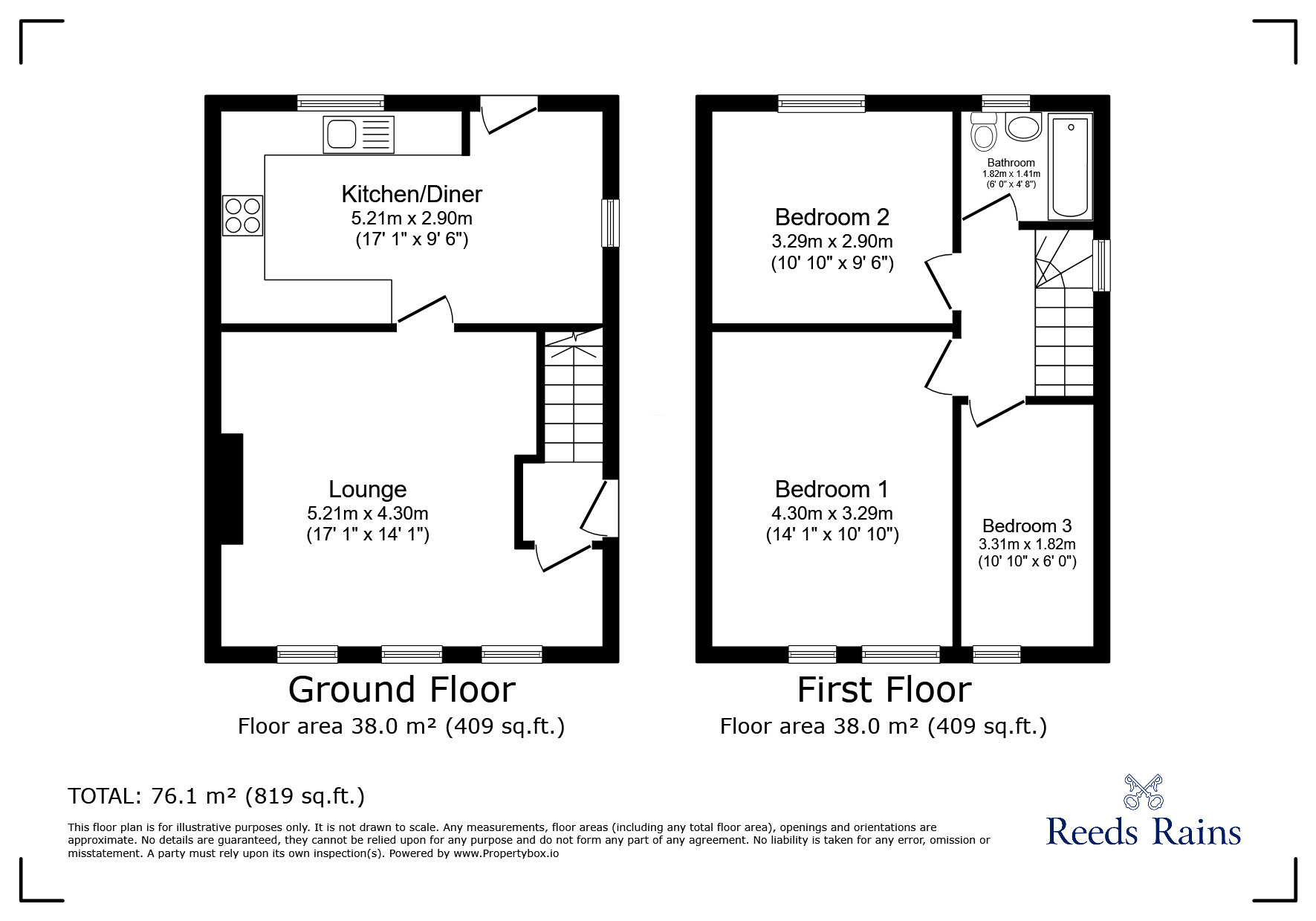 Floorplan of 3 bedroom Semi Detached House to rent, Fircroft Road, Sheffield, South Yorkshire, S5