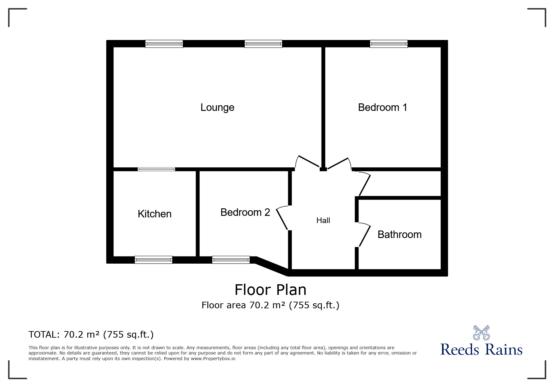 Floorplan of 2 bedroom  Flat to rent, Park Grange Croft, Sheffield, South Yorkshire, S2