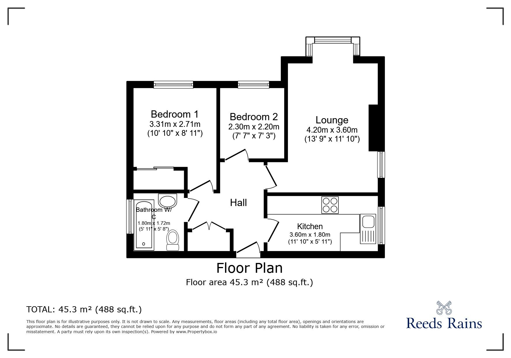 Floorplan of 2 bedroom  Flat to rent, Stanwood Road, Sheffield, South Yorkshire, S6