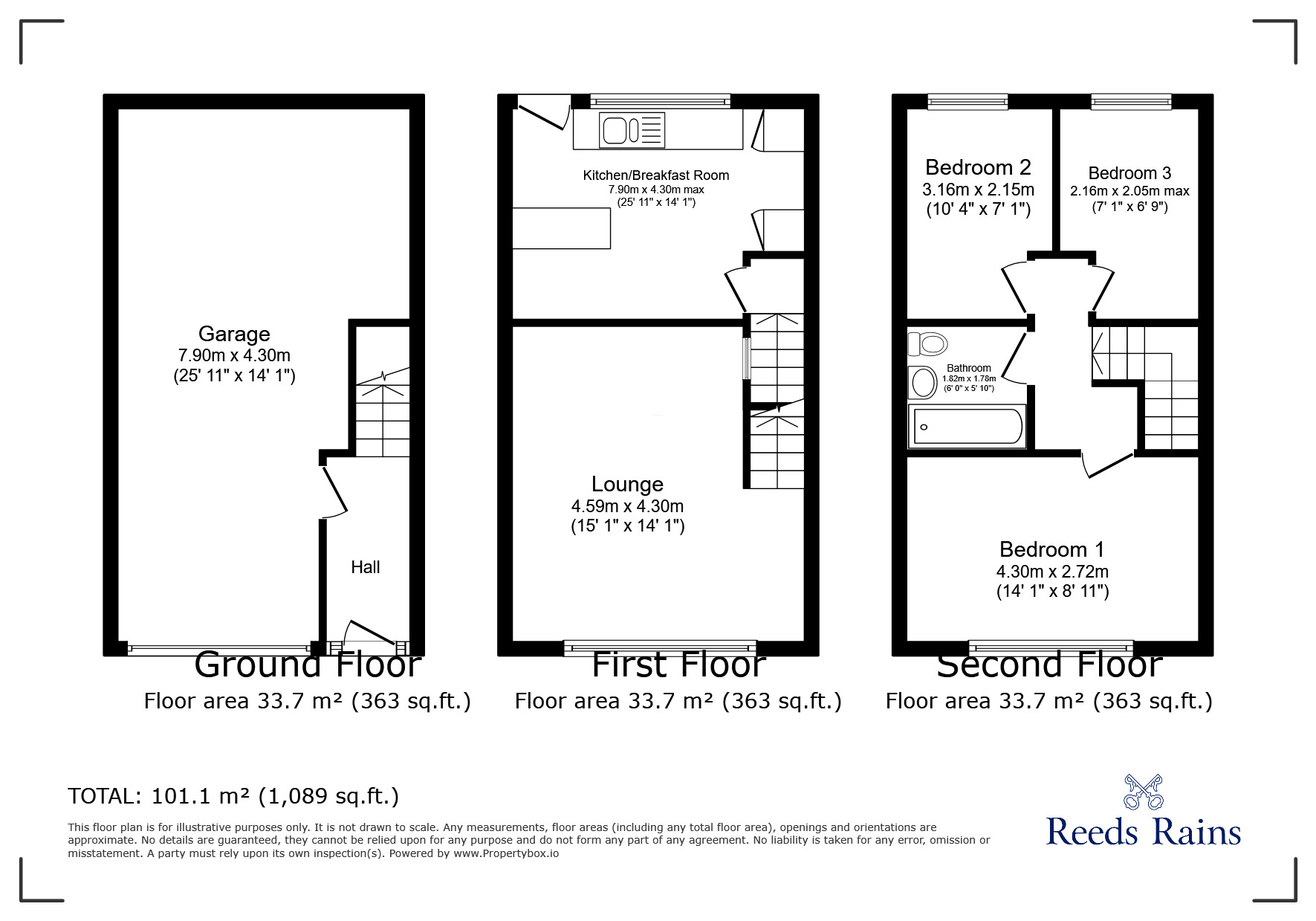 Floorplan of 3 bedroom Mid Terrace House to rent, Bankfield Road, Sheffield, South Yorkshire, S6