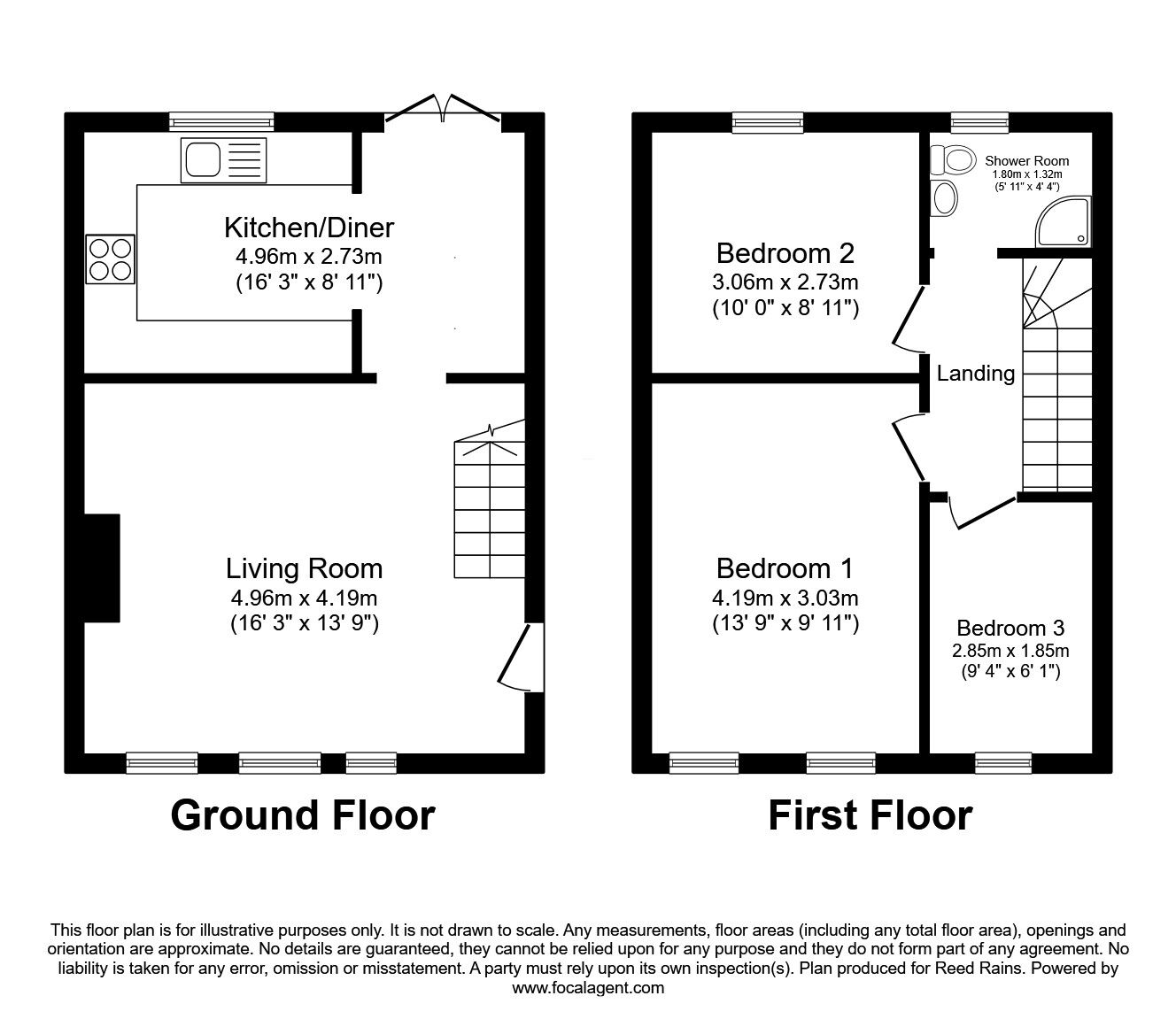 Floorplan of 3 bedroom Semi Detached House for sale, Nethershire Lane, Sheffield, South Yorkshire, S5