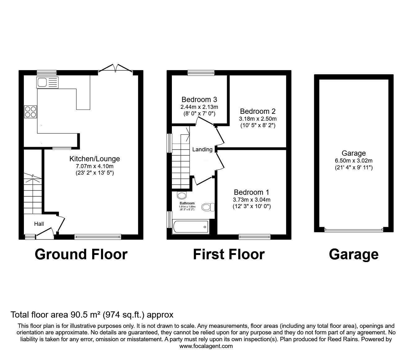 Floorplan of 3 bedroom Semi Detached House for sale, Standon Road, Sheffield, South Yorkshire, S9