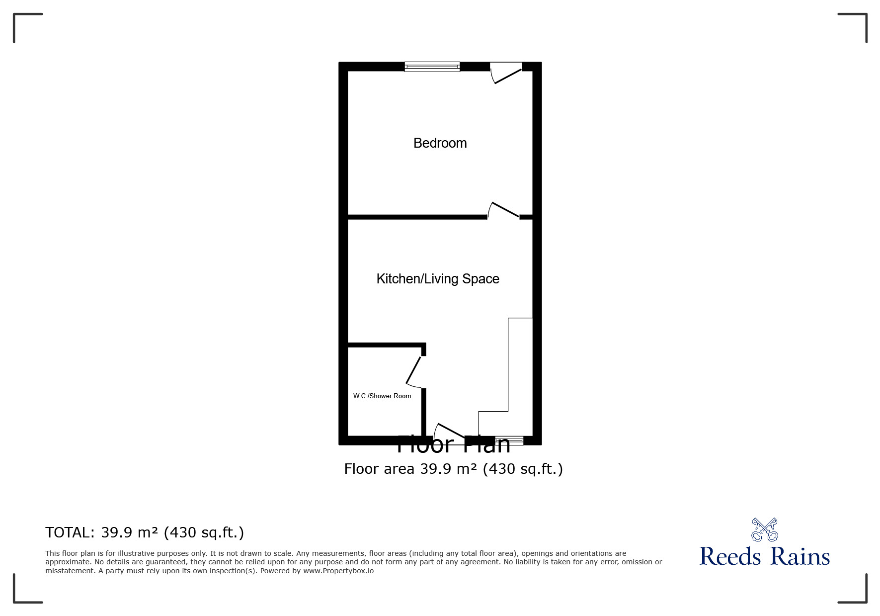 Floorplan of 1 bedroom  Flat to rent, Holme Lane, Sheffield, South Yorkshire, S6