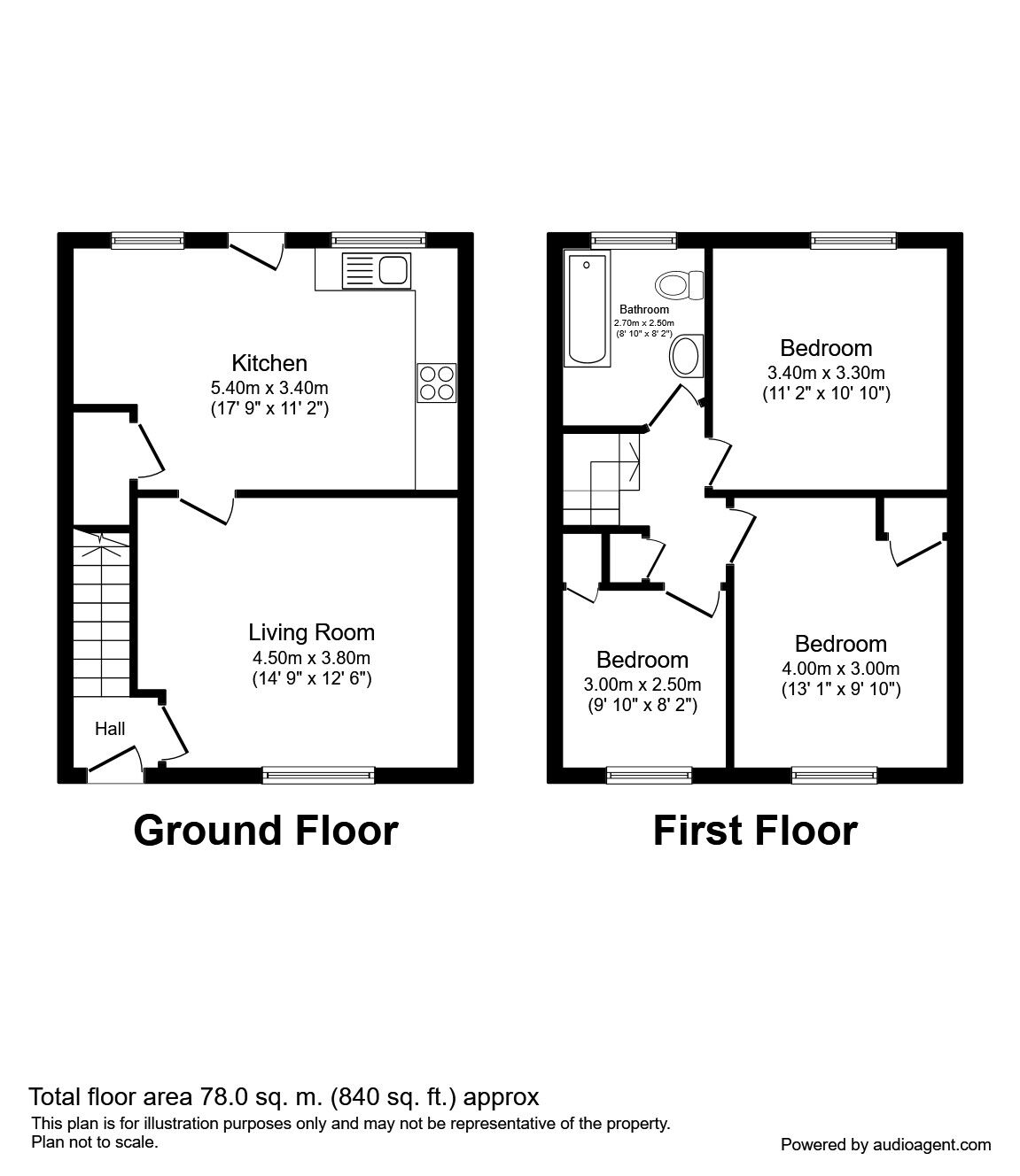 Floorplan of 3 bedroom Mid Terrace House to rent, Burdyke Avenue, York, YO30