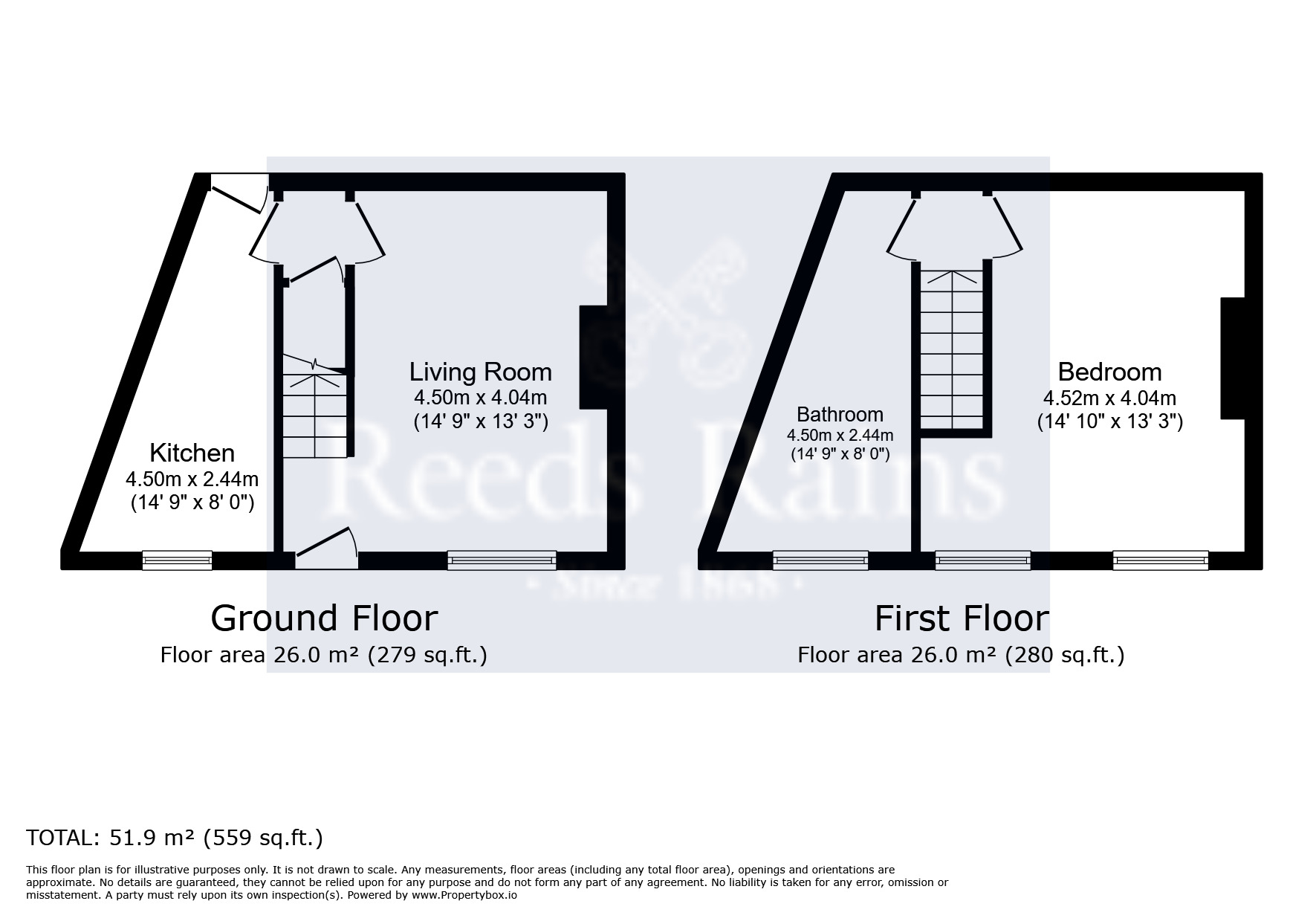 Floorplan of 1 bedroom Mid Terrace House for sale, Stile Common Road, Primrose Hill, Huddersfield, West Yorkshire, HD4