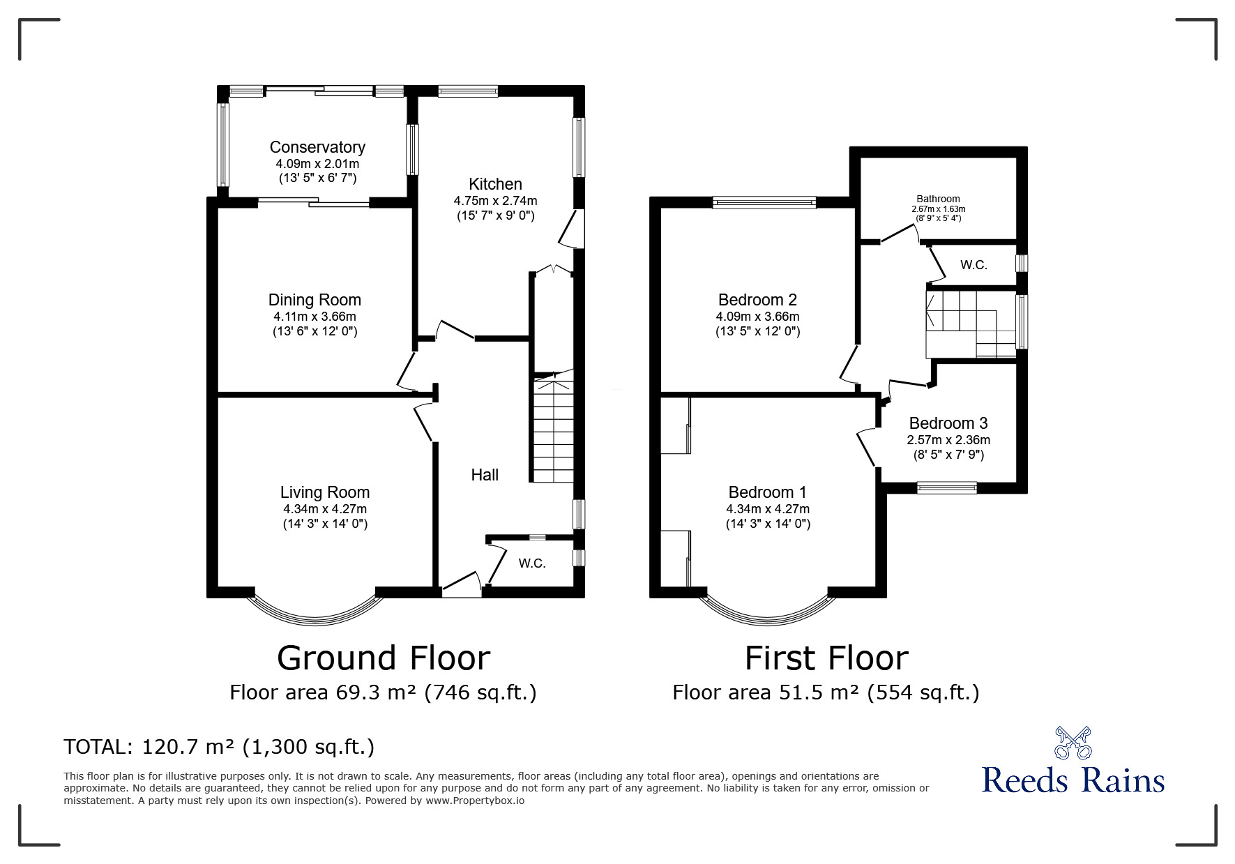 Floorplan of 3 bedroom Detached House for sale, Longley Road, Almondbury, Huddersfield, West Yorkshire, HD5