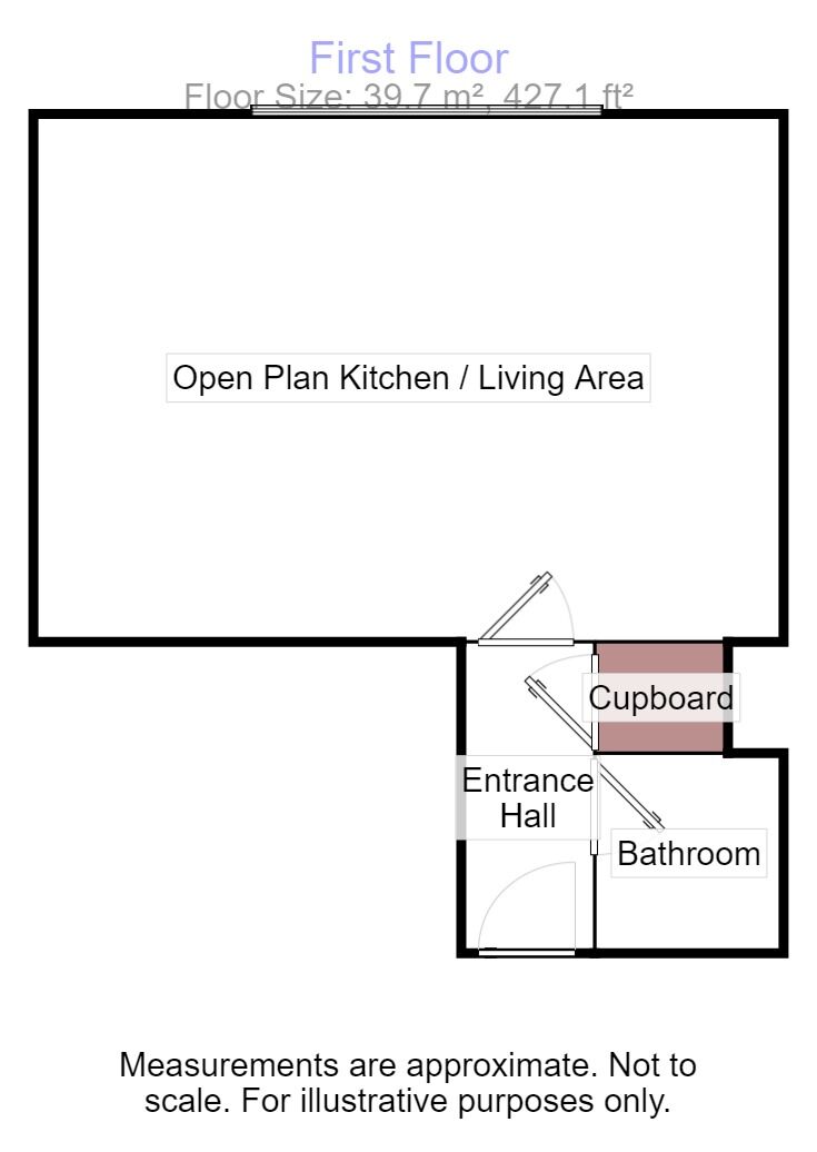 Floorplan of 1 bedroom  Flat to rent, Cloth Hall Street, Huddersfield, West Yorkshire, HD1